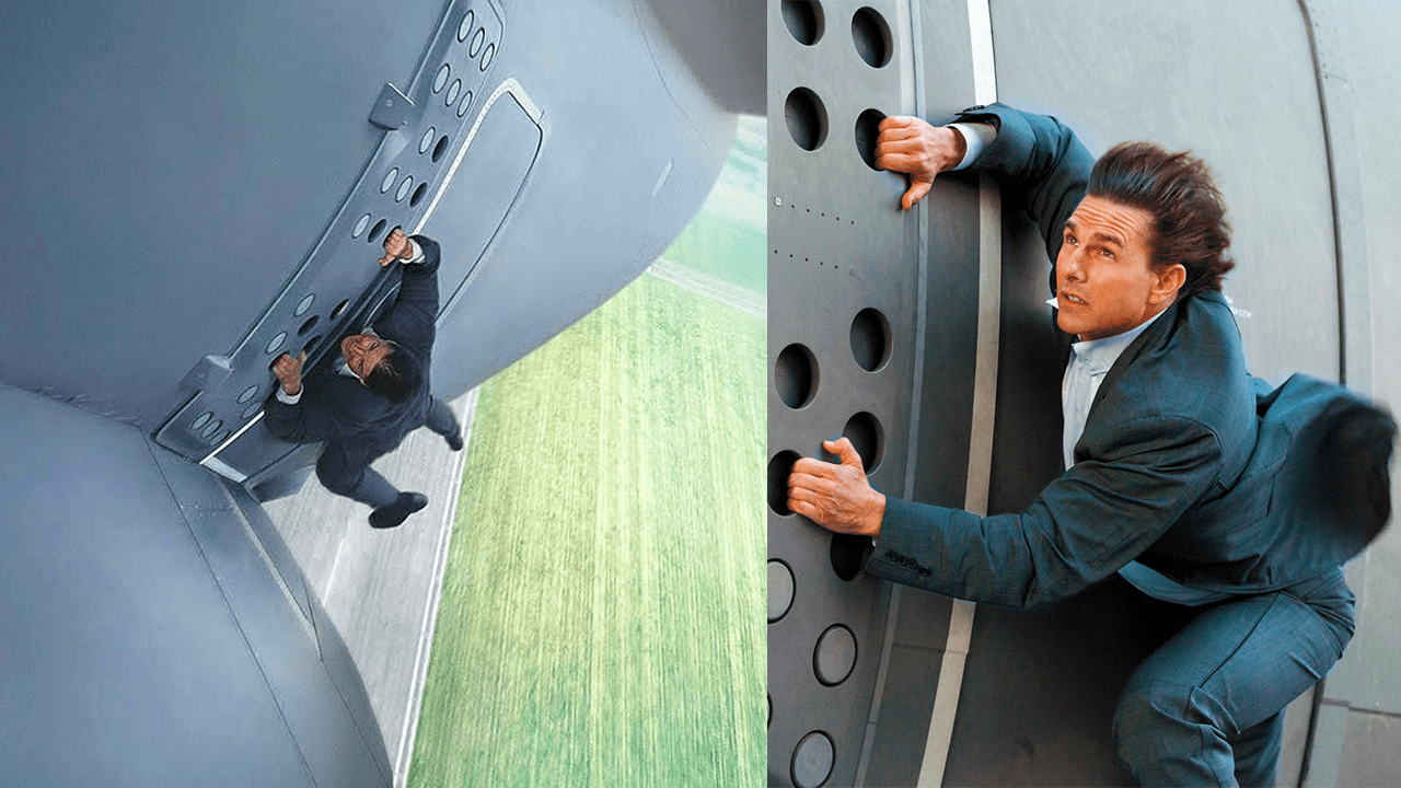 That was tom cruise and that was not green screen VFX That was real