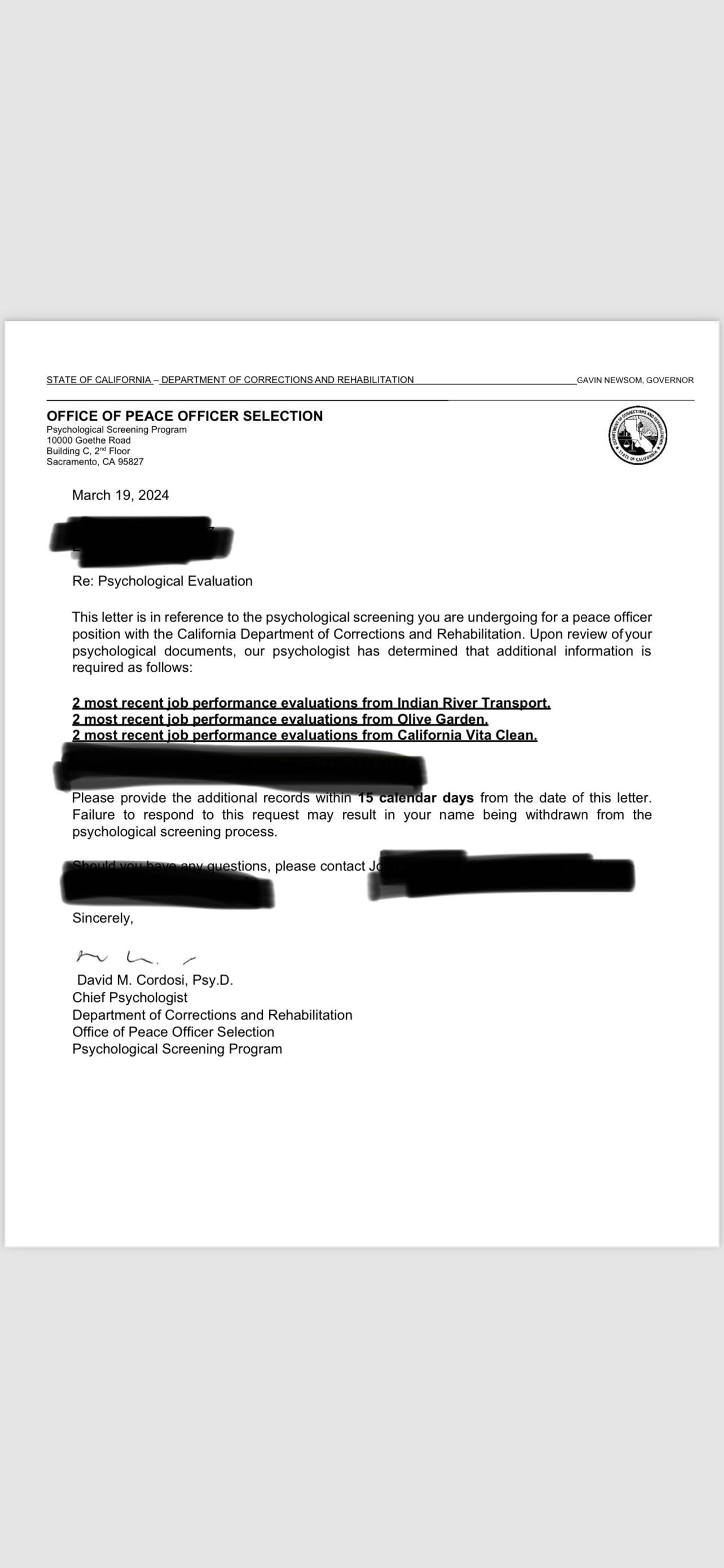 Extra documents r/CDCR