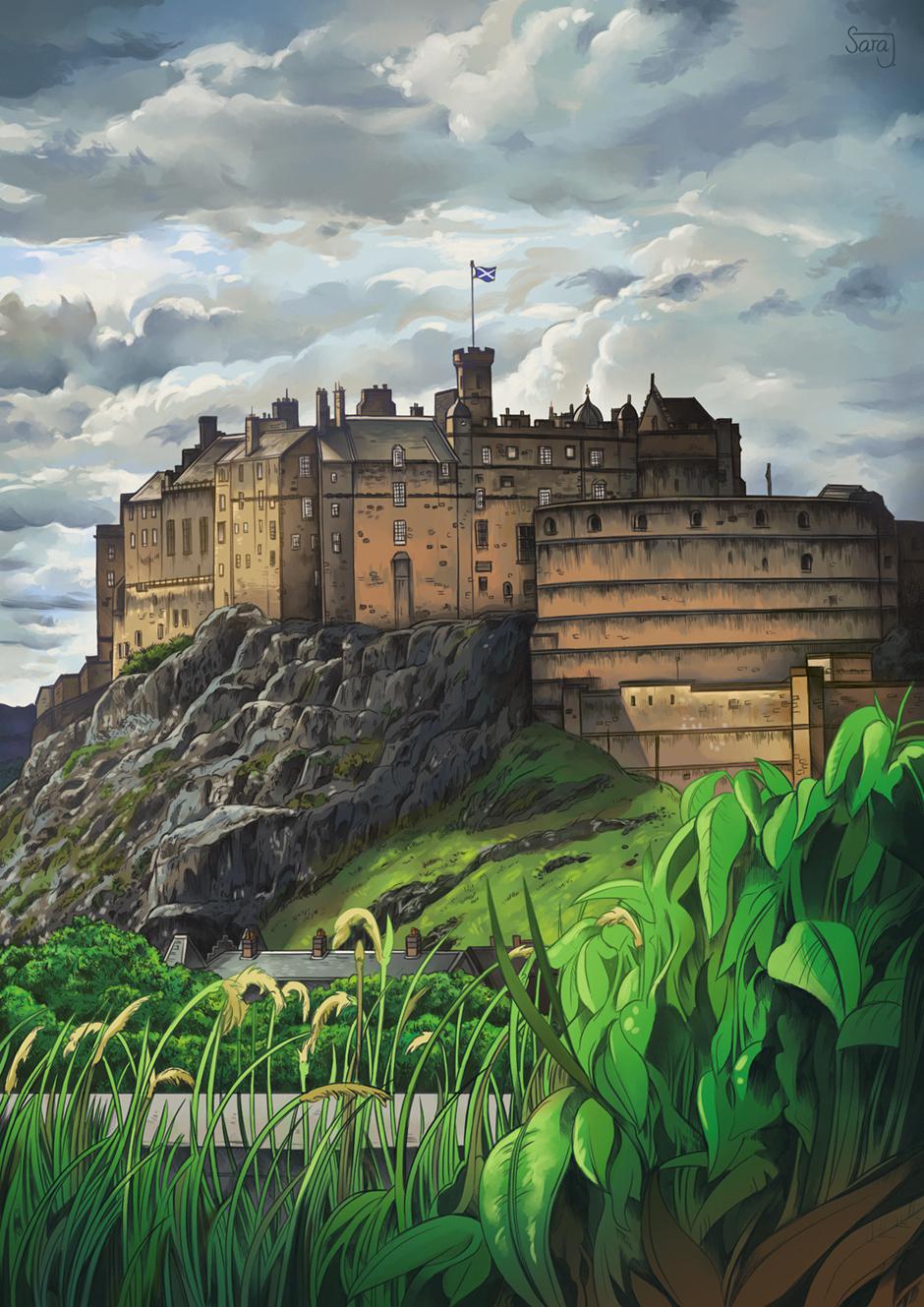 My painting of Edinburgh castle r/Edinburgh