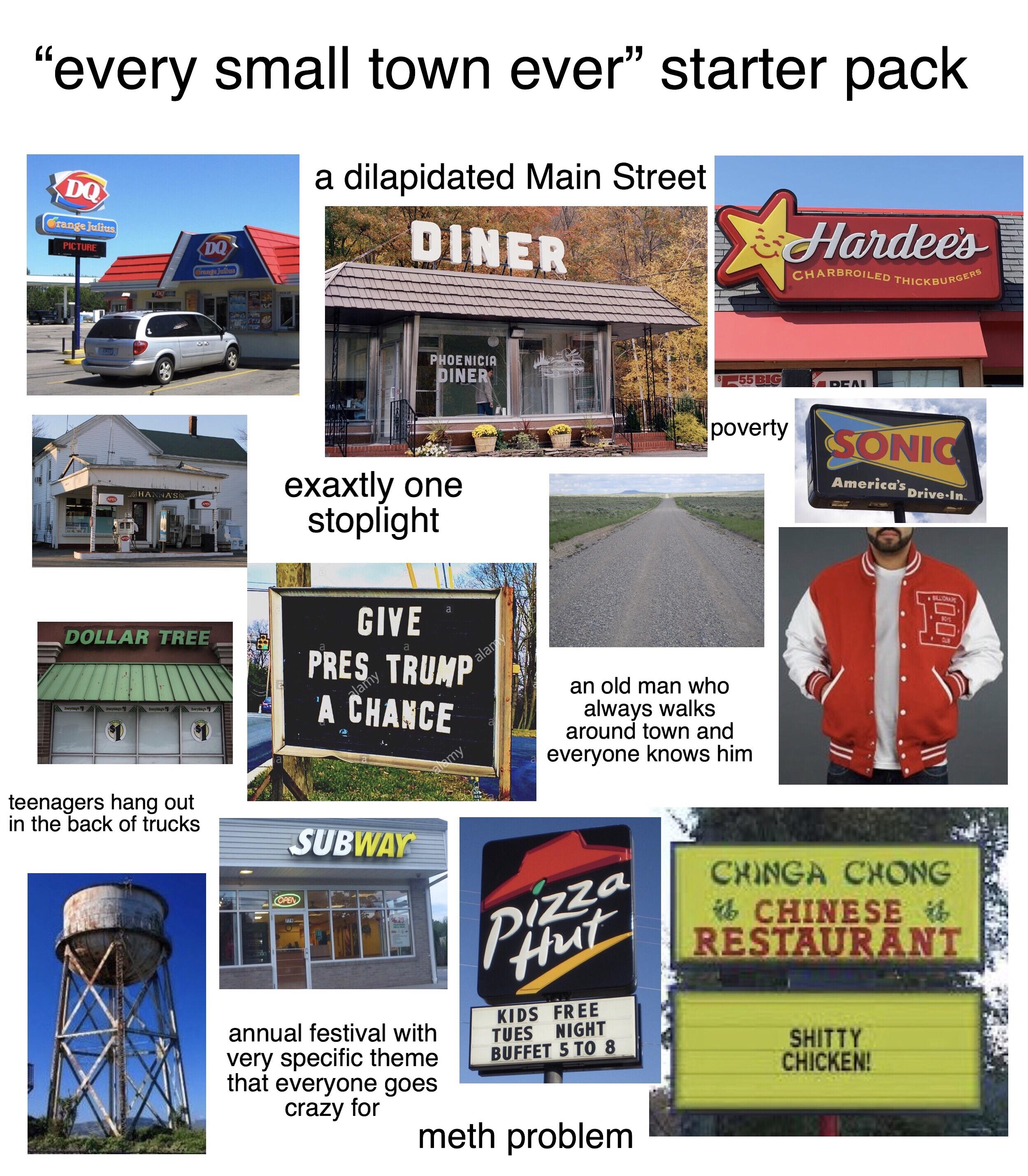 “Every small town ever” starter pack r/starterpacks