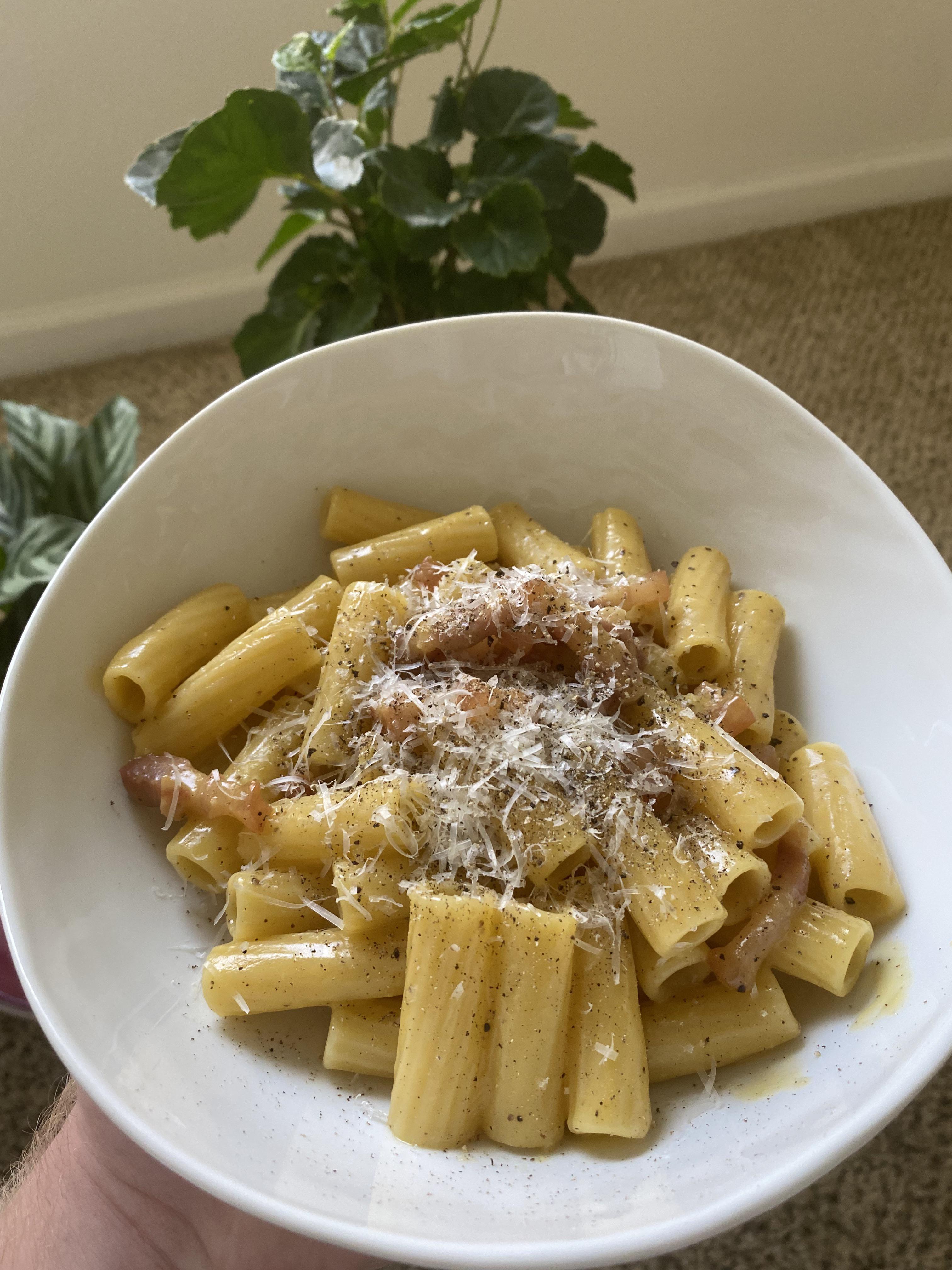 rigatoni carbonara r/pasta