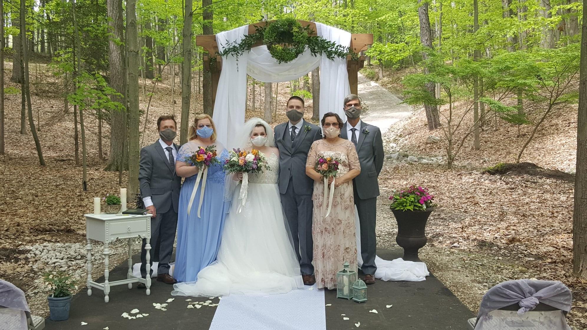 Our DIY backyard wedding! Went from 150 guests to 7 people in total