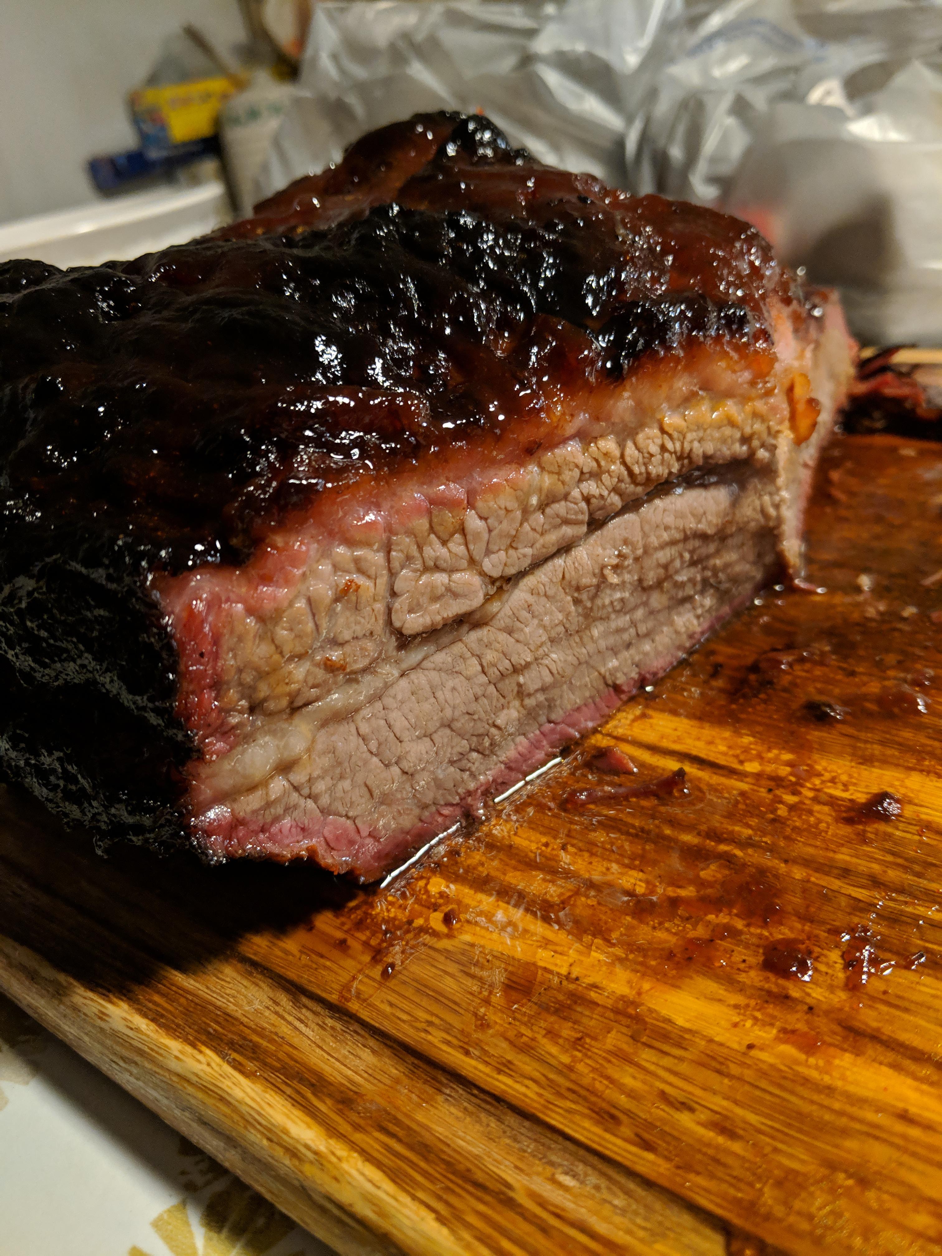 First ever cherry wood smoked brisket r/smoking