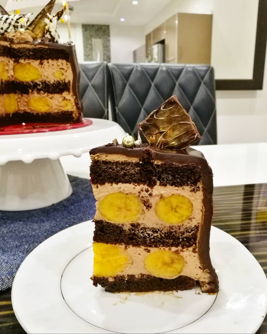 Made this Chocolate Banana Cake inspired by Secret Recipe for my dad's