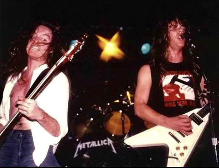 Cliff Burton and James Hetfield, 1983 r/OldSchoolCool