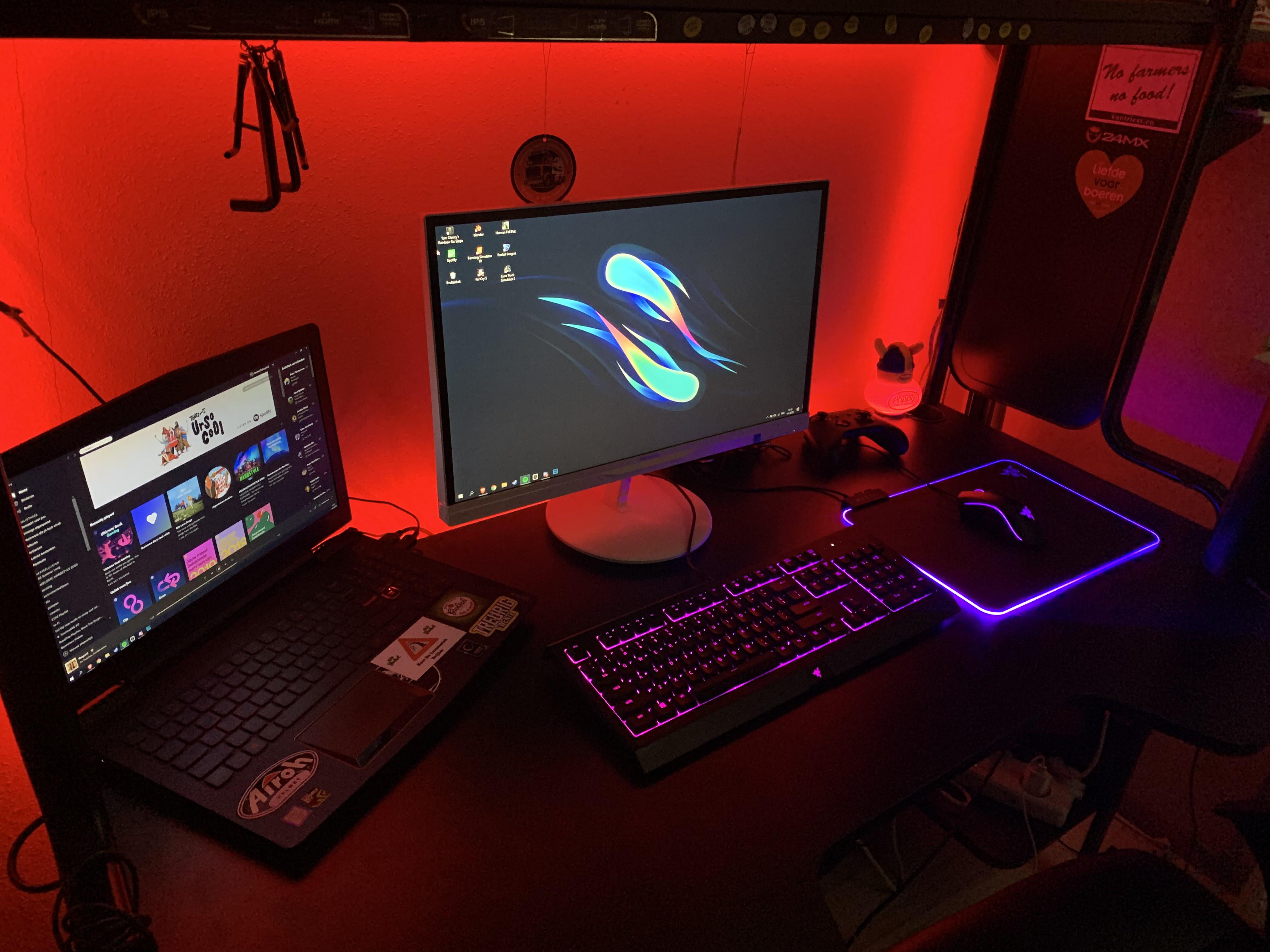 My gaming setup ATM. hoping to buy a new gaming pc by the end of the