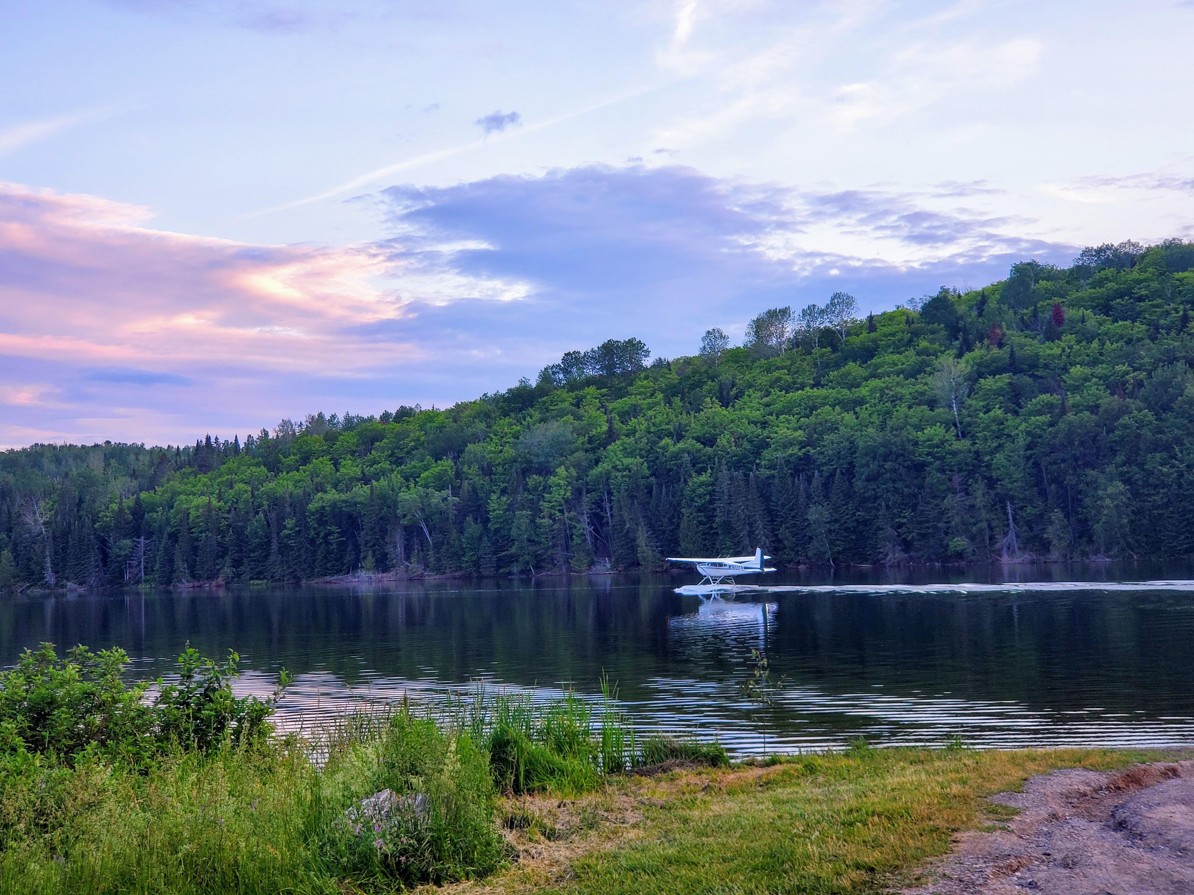 Floatplane on Hanson Lake in Presque Isle r/Maine