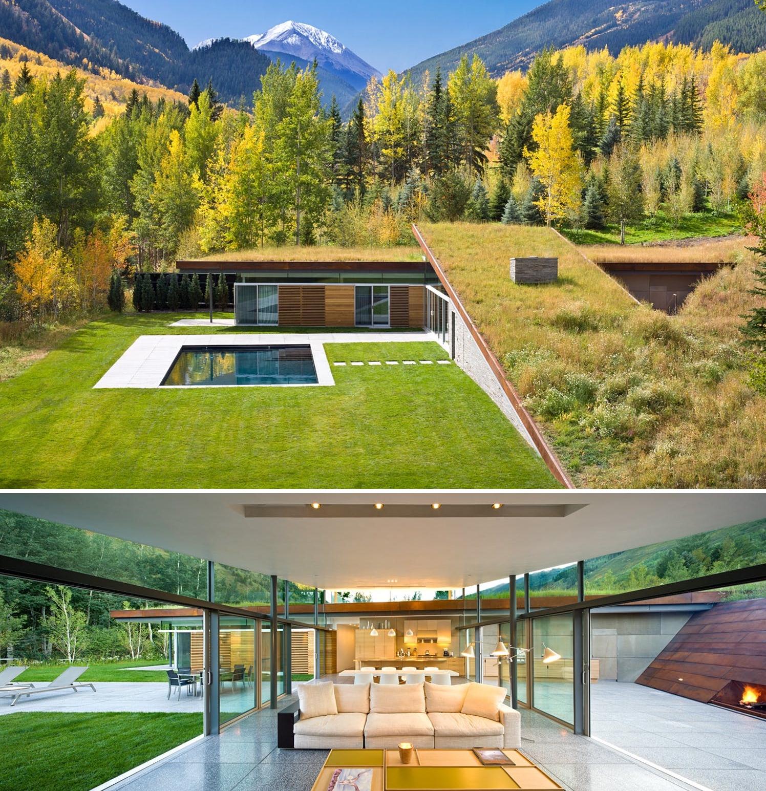 The ‘MEADOW ROOF’ House in Colorado’s Rocky Mountains, designed by GLUCK+ / Photo by Steve