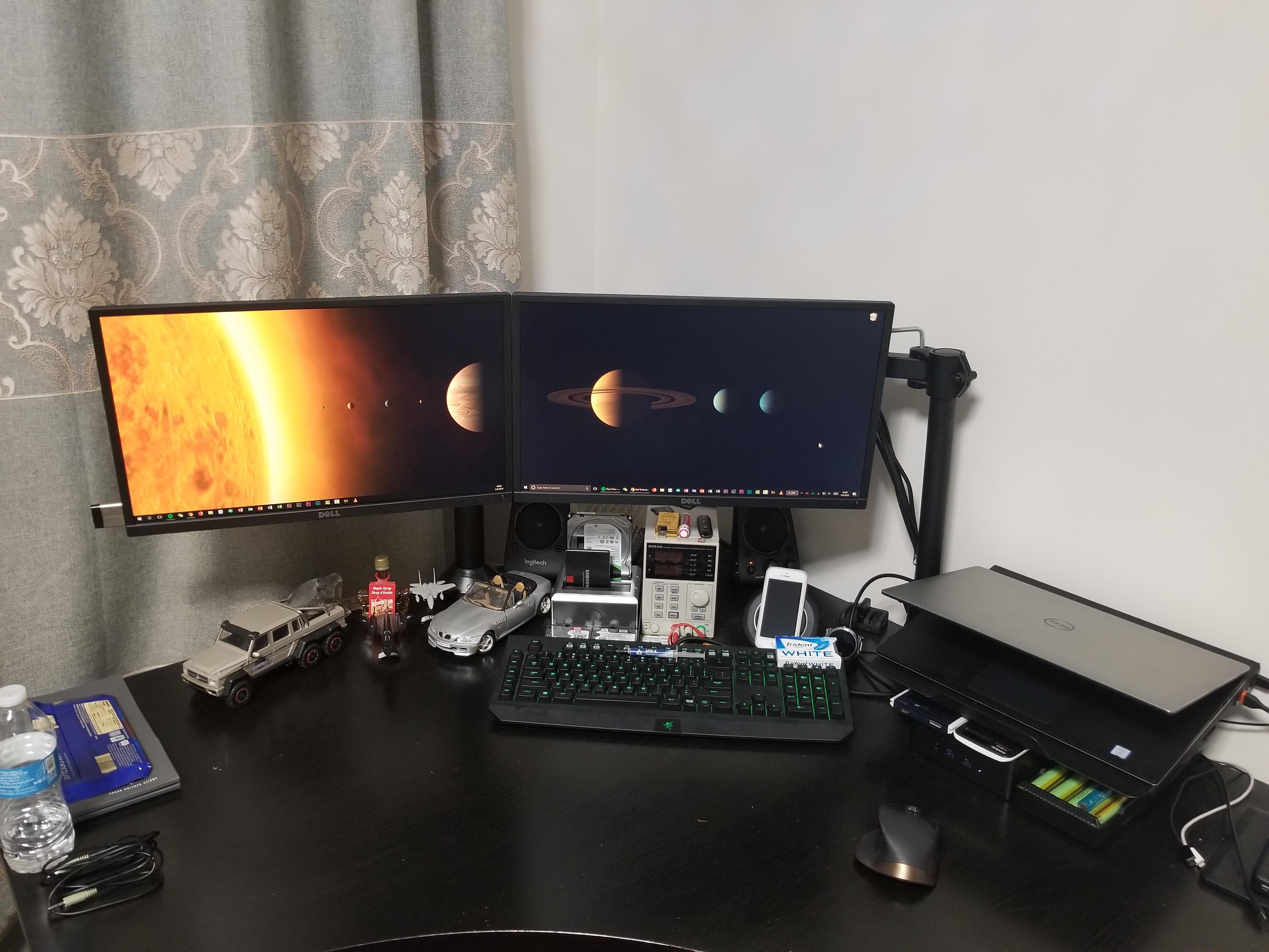 AMA, Dual monitor with "3rd" XPS 15 9560 (thermal mod) and TB16 dock