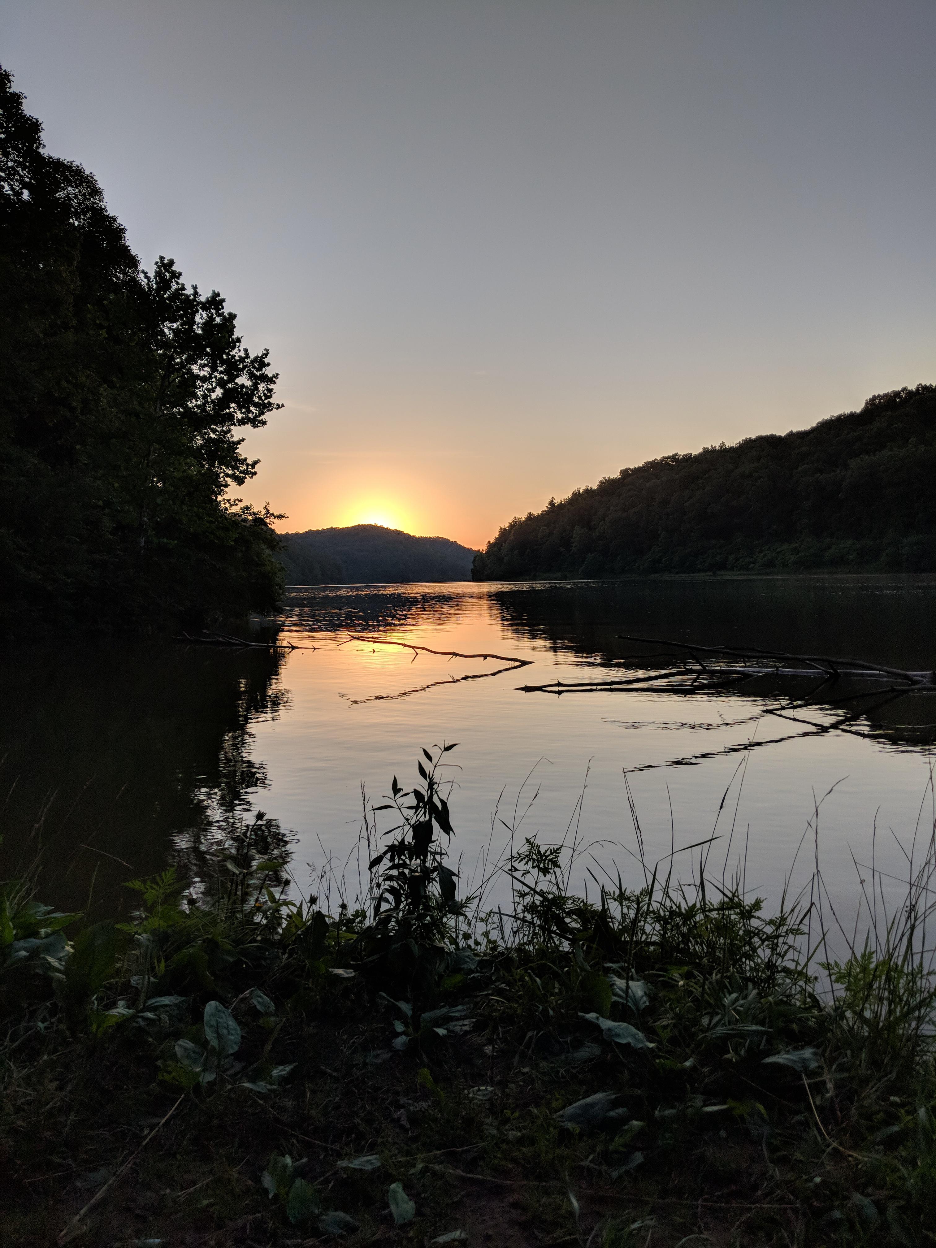 Lake Sunset at Dow Lake Athens, OH r/Outdoors