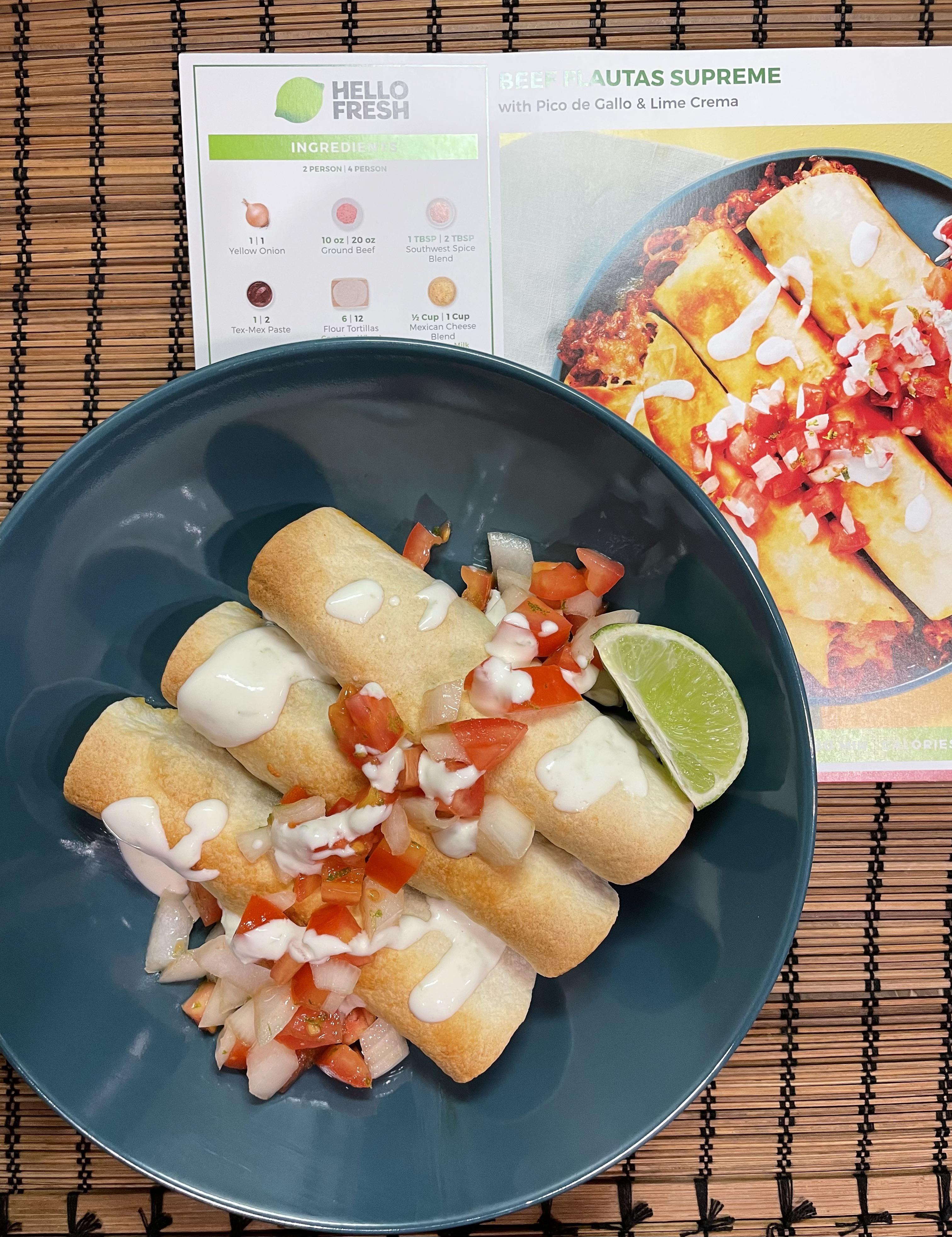 Flautas always a 10/10 hellofresh