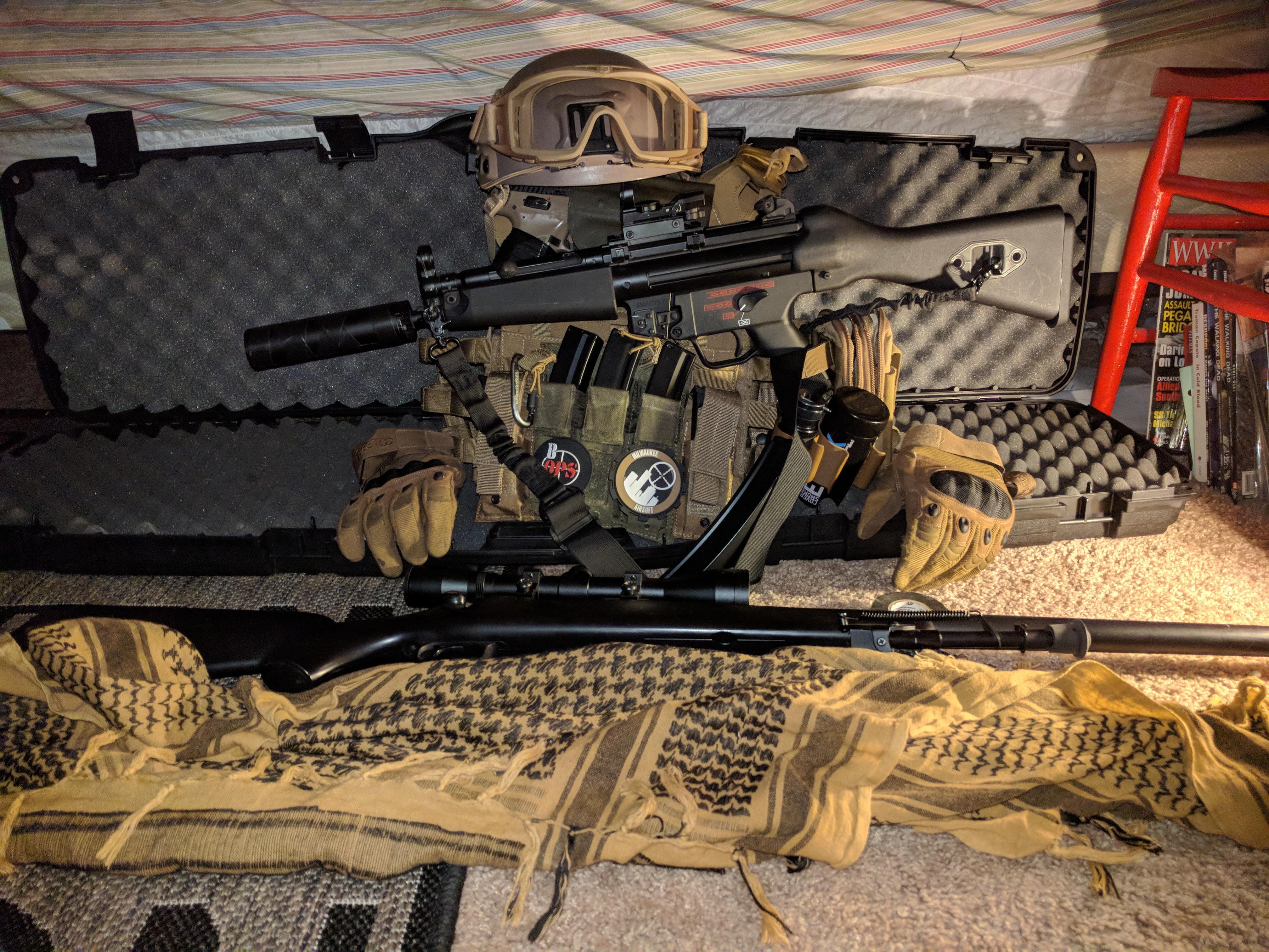 Getting all my stuff ready for black ops airsofts fundraiser, despite