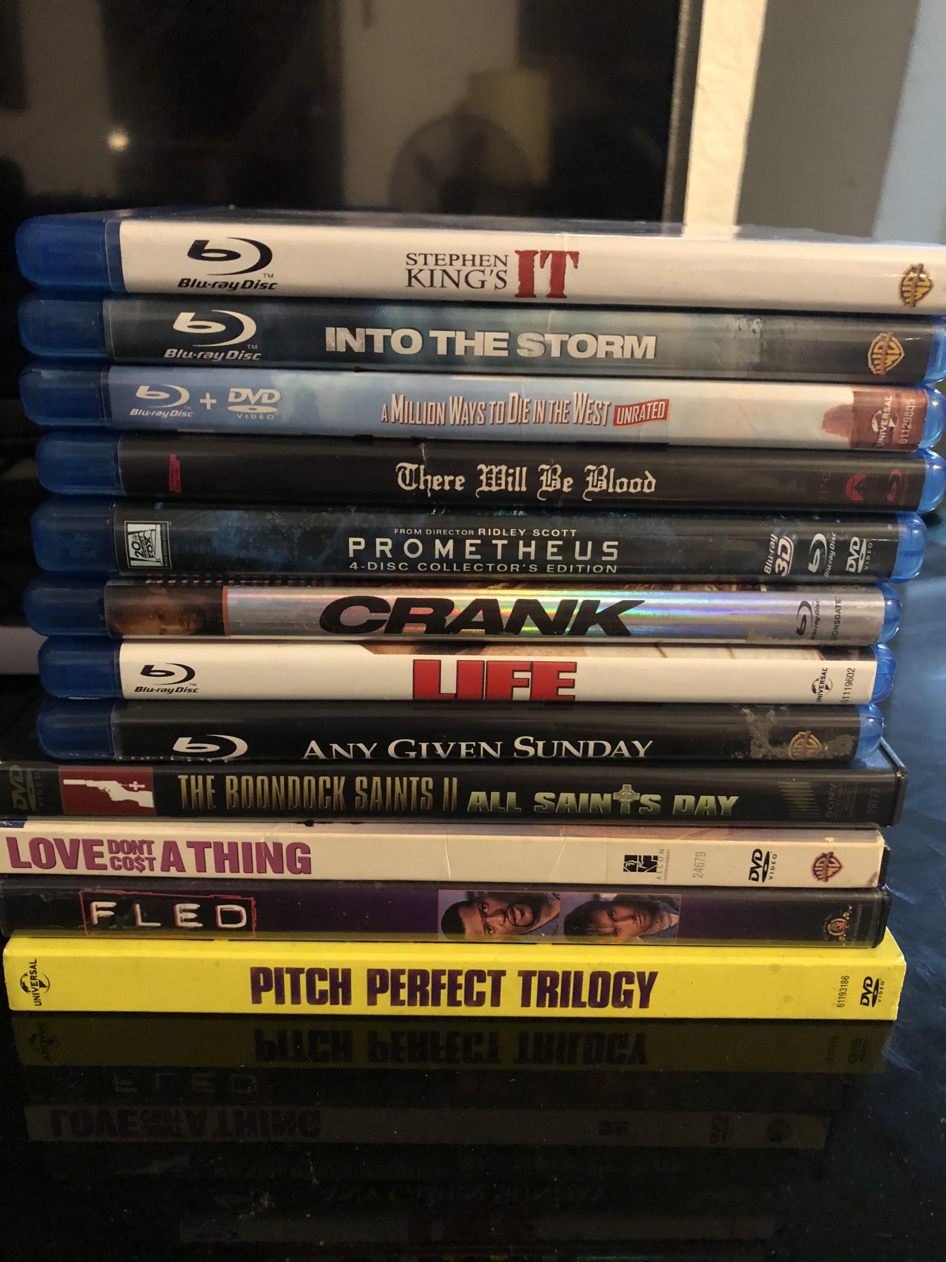 Pawn shop had a new special DVDs 25¢ each and Bluray 1.50 each r