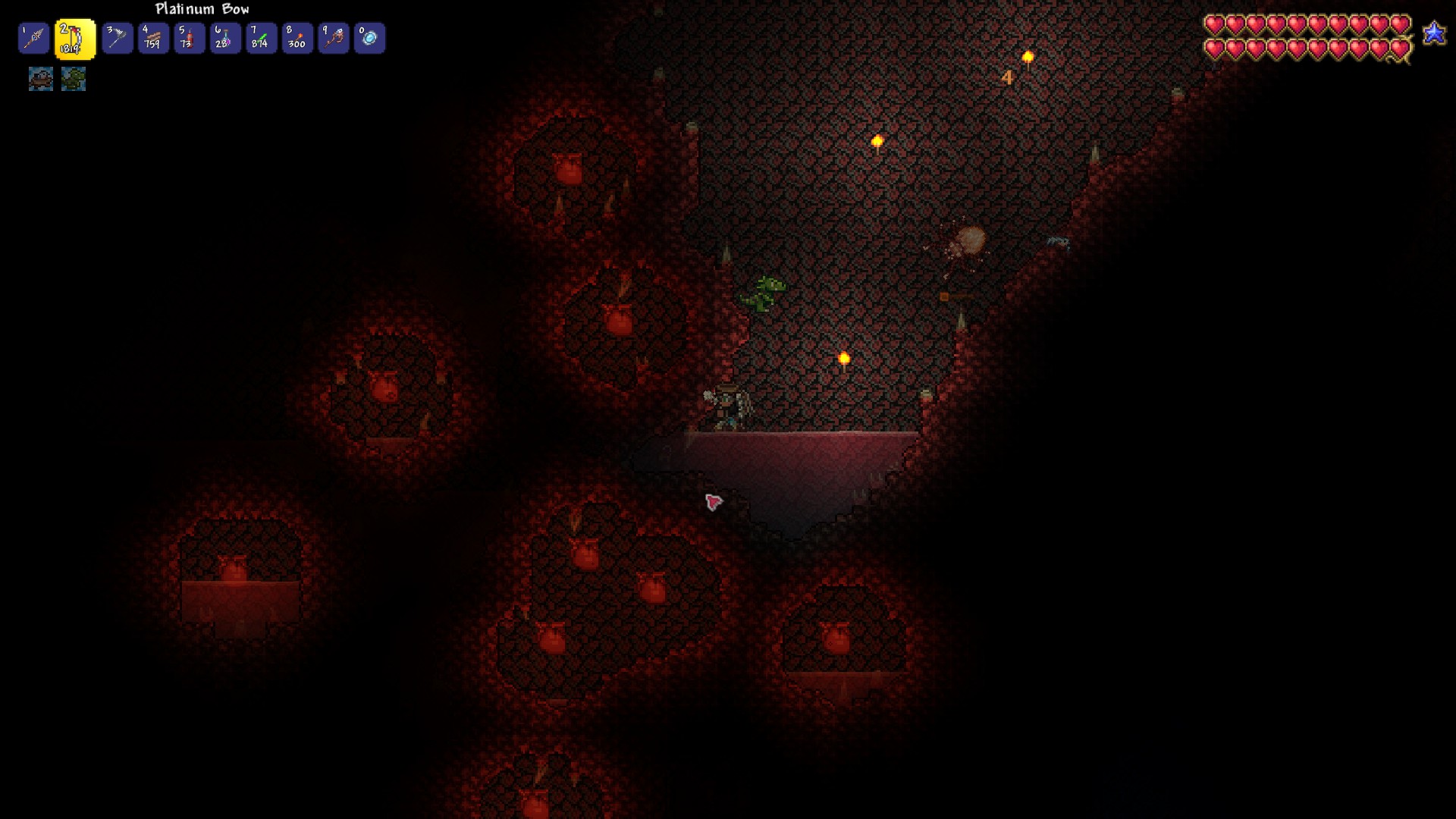 9 crimson hearts in same area r/Terraria