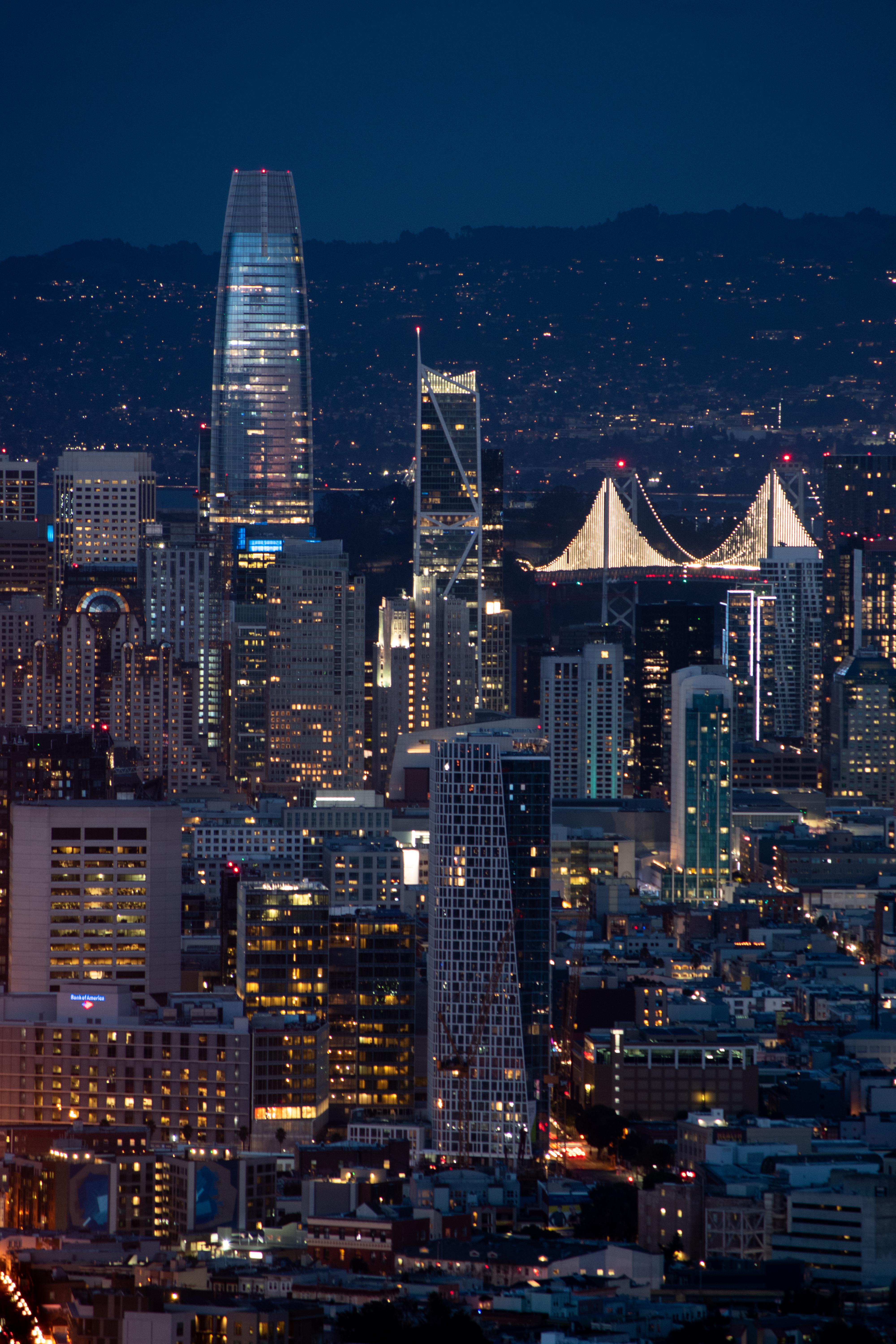 San Francisco at night Nikon D3500 with AFS 55200 VR