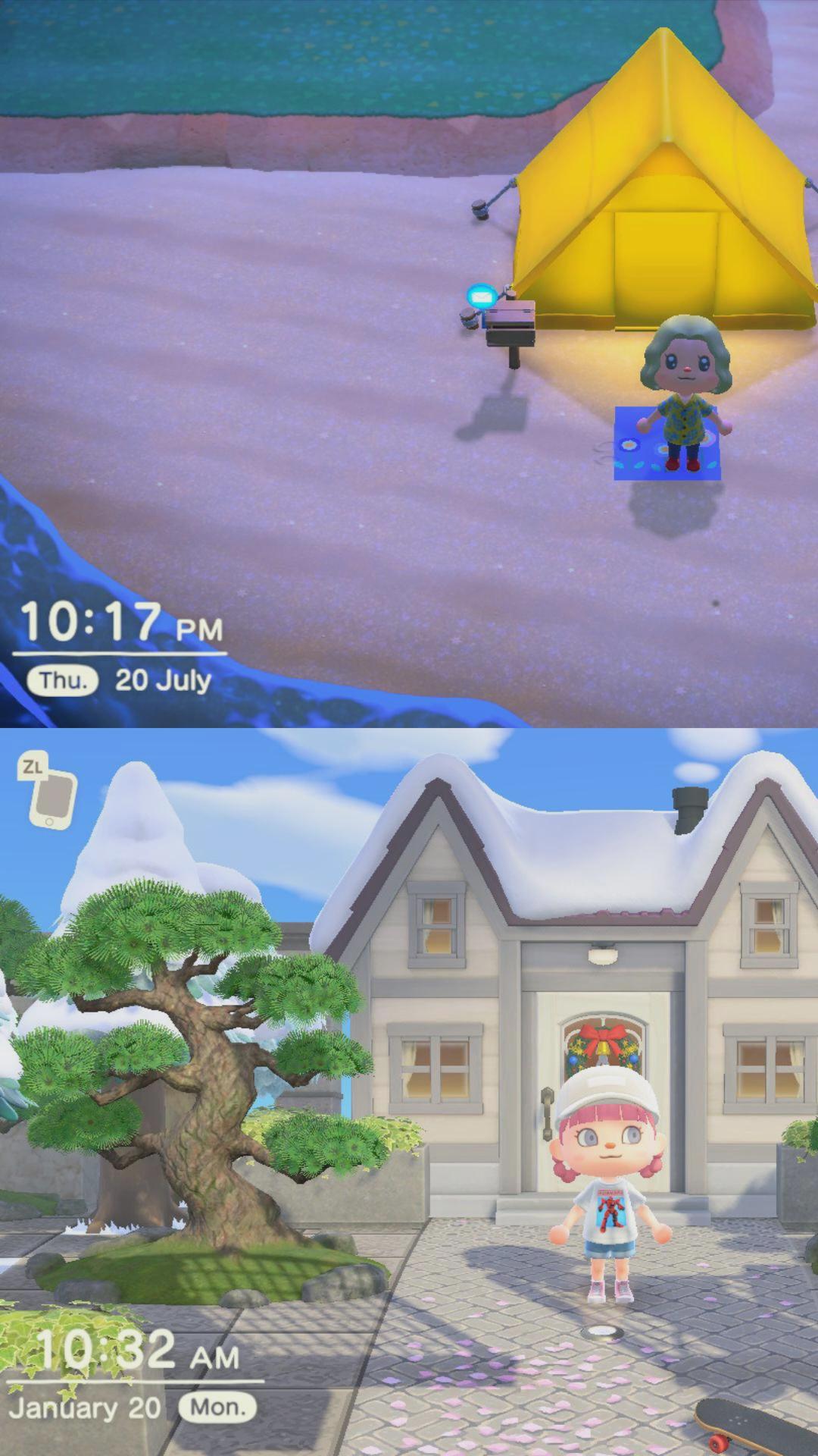 20 July 2023 vs 20 January 2025, look how far I've come. 😭 r/AnimalCrossing