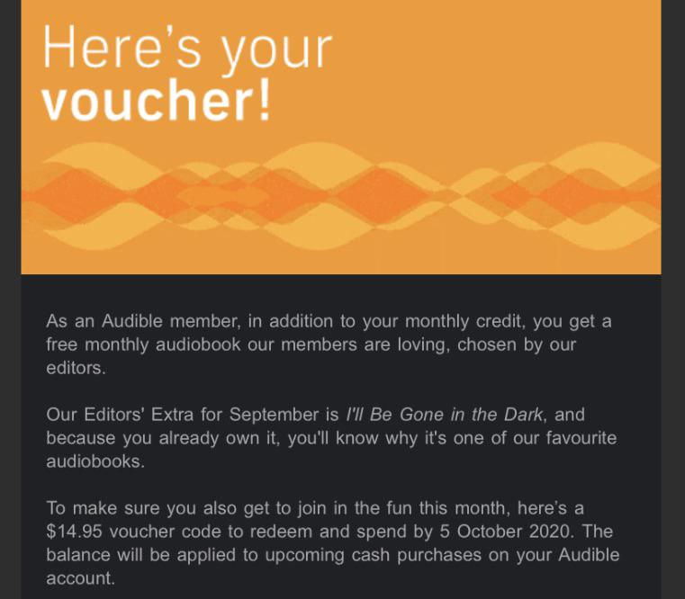 Audible is just so nice 🙏🏻💗📚🎧 r/audible