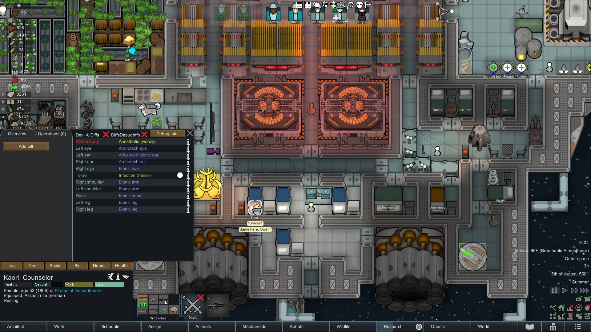 Behold my first non dev mode super soldier [ignore the infection