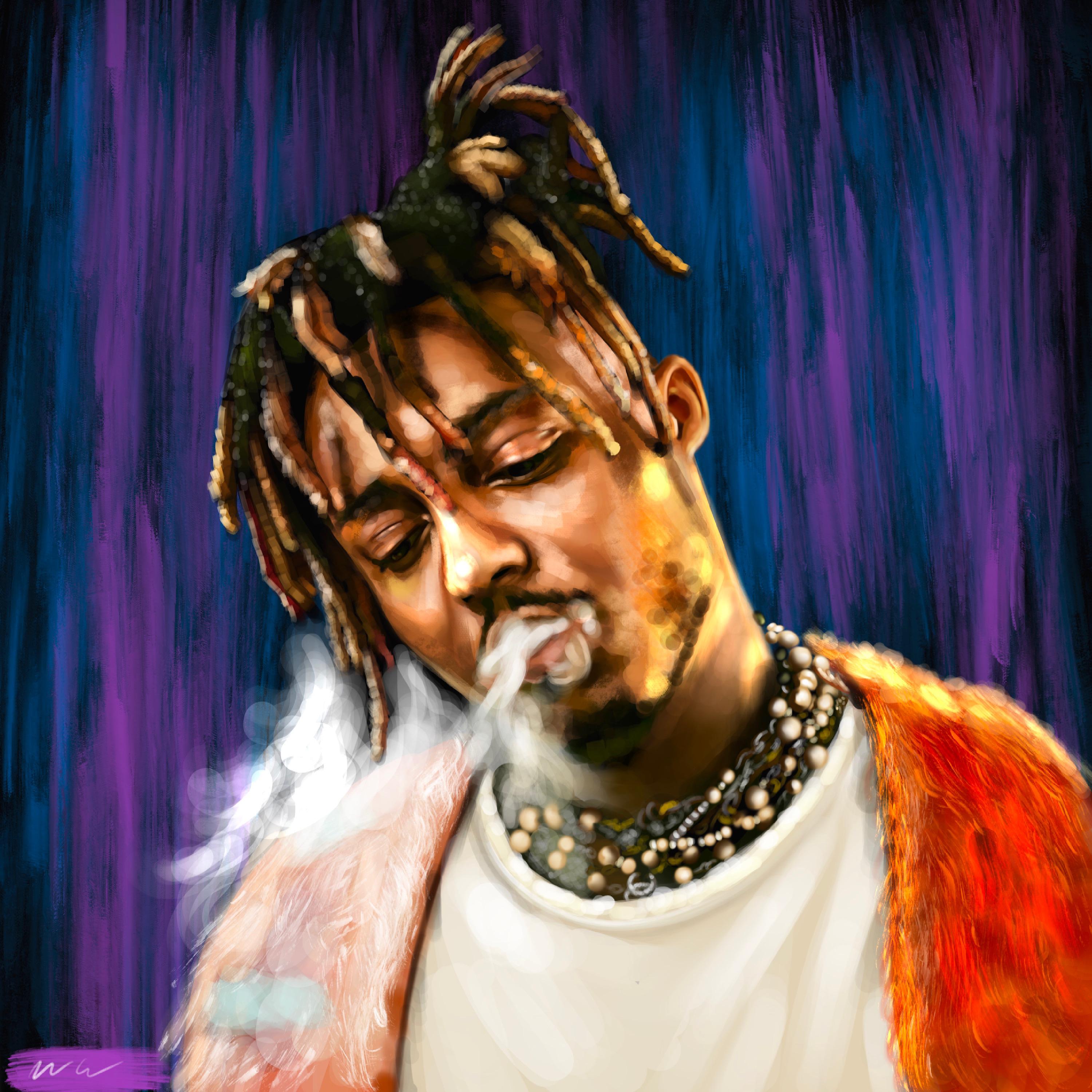 Juice Wrld Digital Painting I made r/HipHopImages