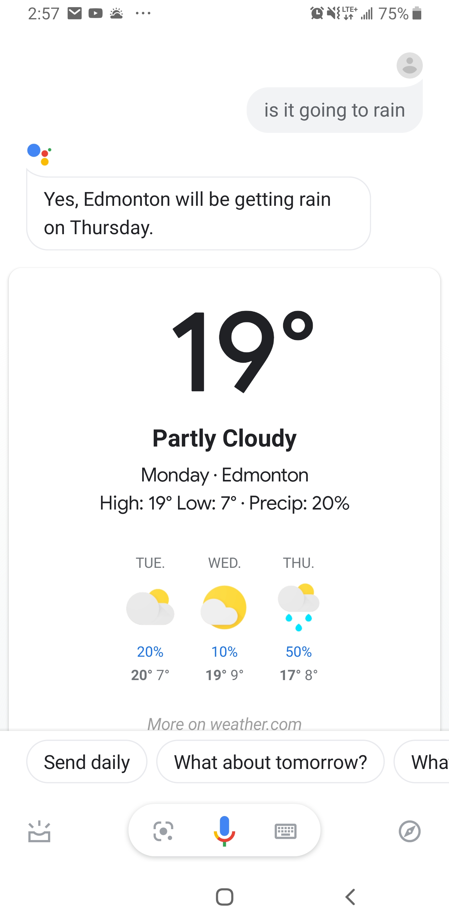 hey google is it going to rain? "uhm yeah, 3 days from now" r/google