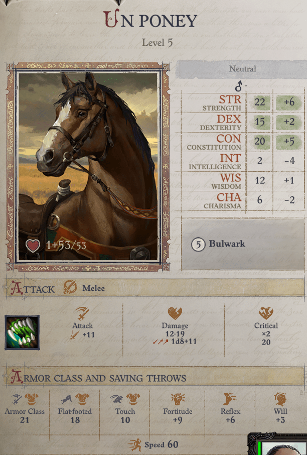 Why my best character is Seelah's horse ? r/Pathfinder_Kingmaker