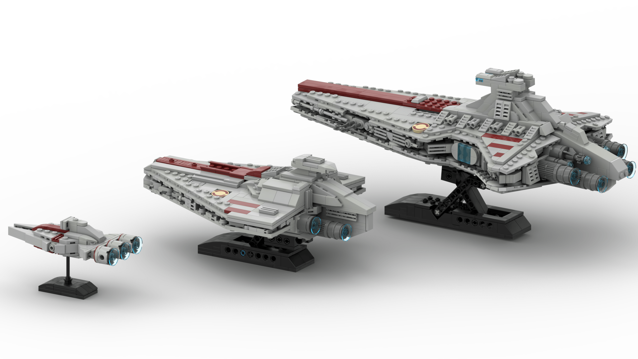 My Venator, Acclamator and Arquitens designs r/legostarwars