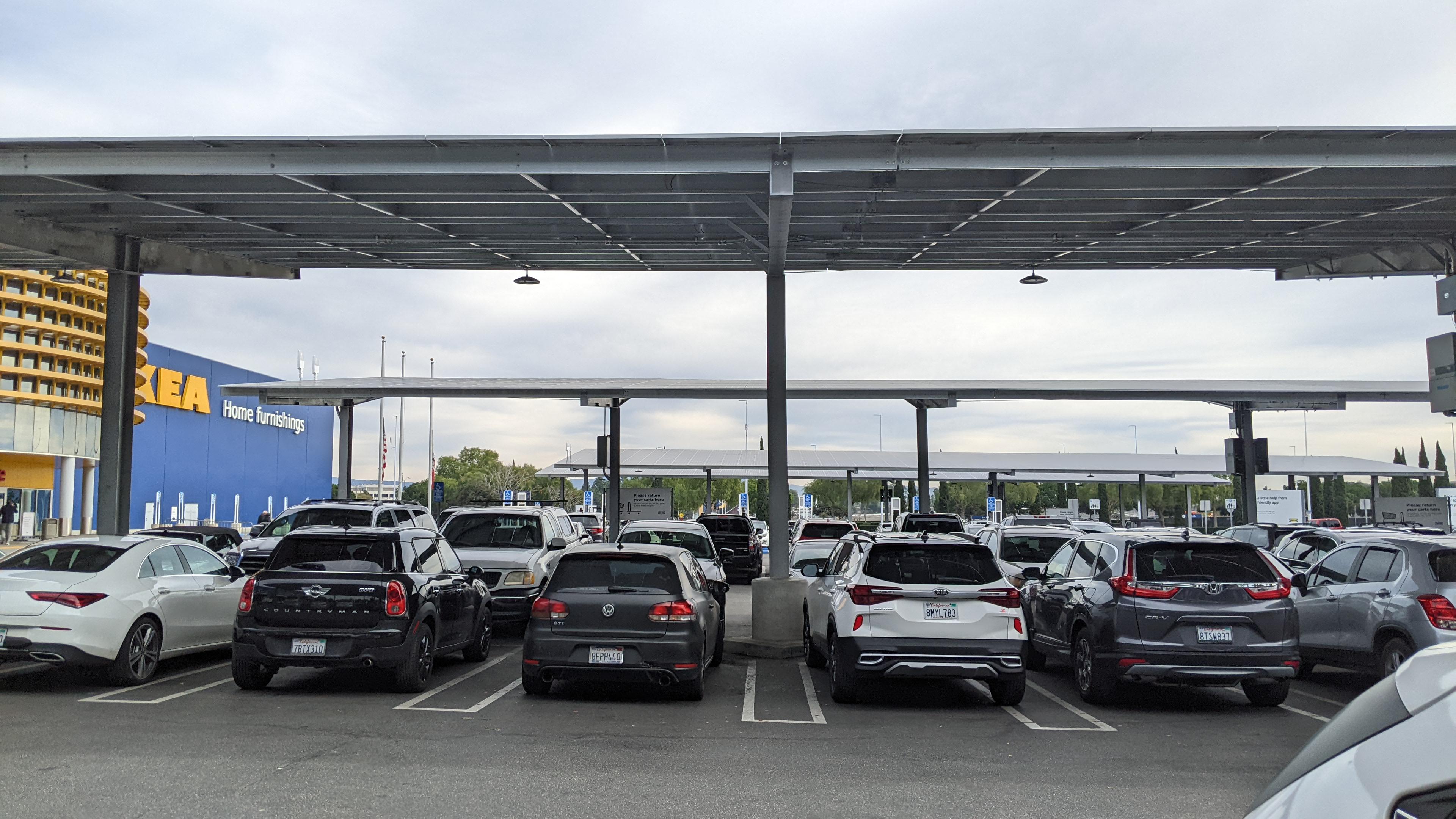 Ikea Costa Mesa installed a BUNCH of solar panels in the parking lot
