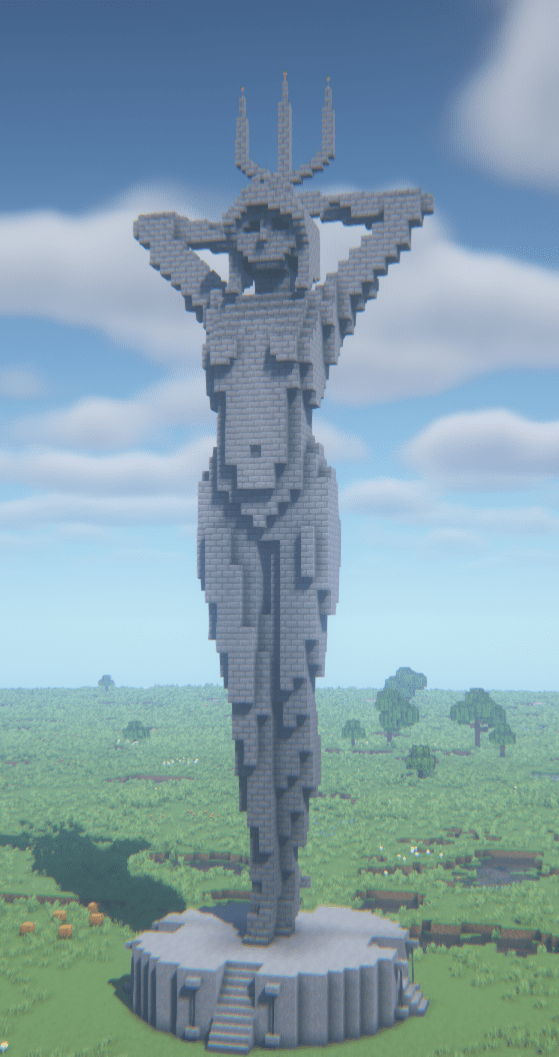 Ocean Goddess Statue r/Minecraft