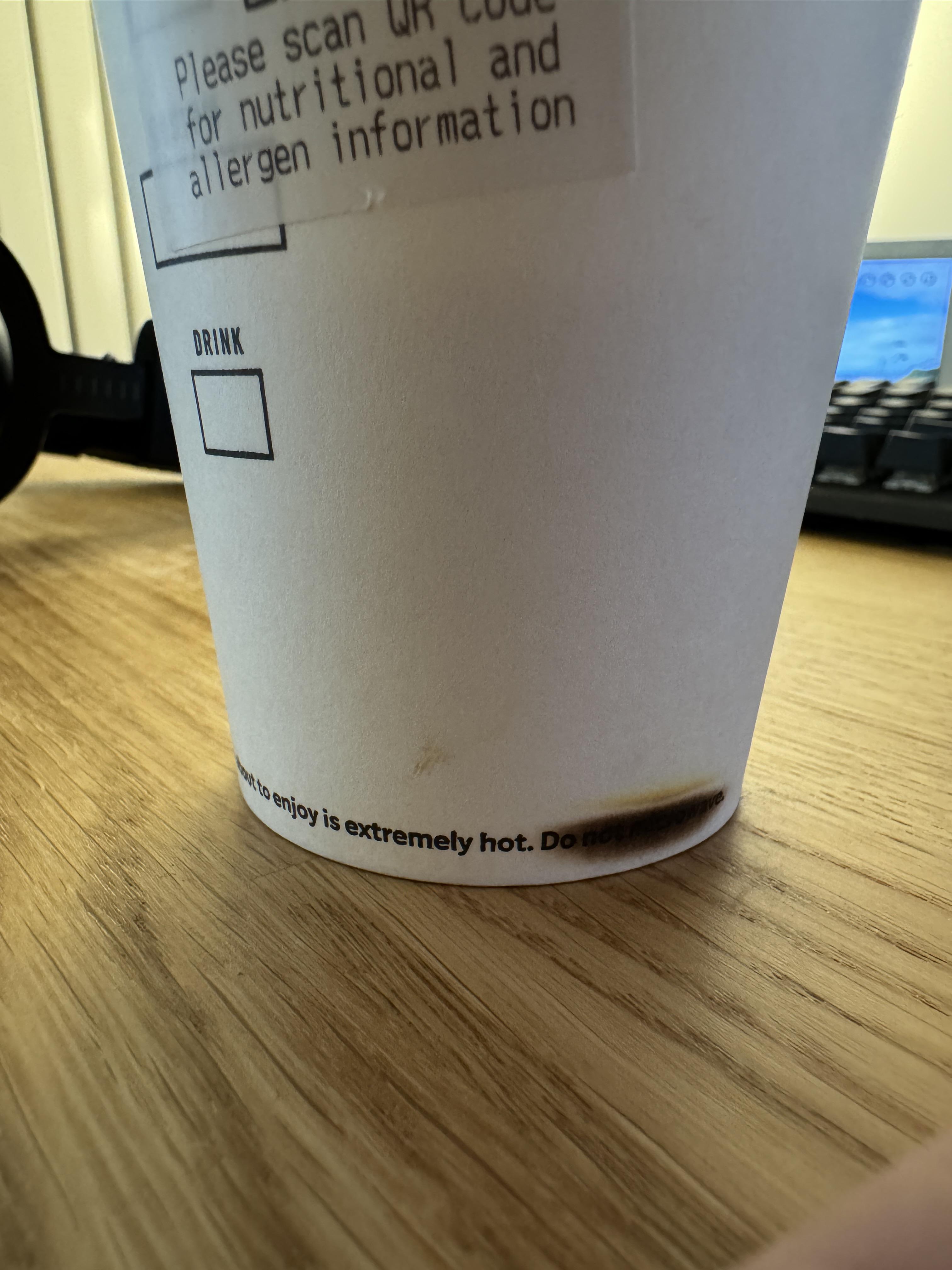 The "do not microwave" instruction was the only part of my Starbucks