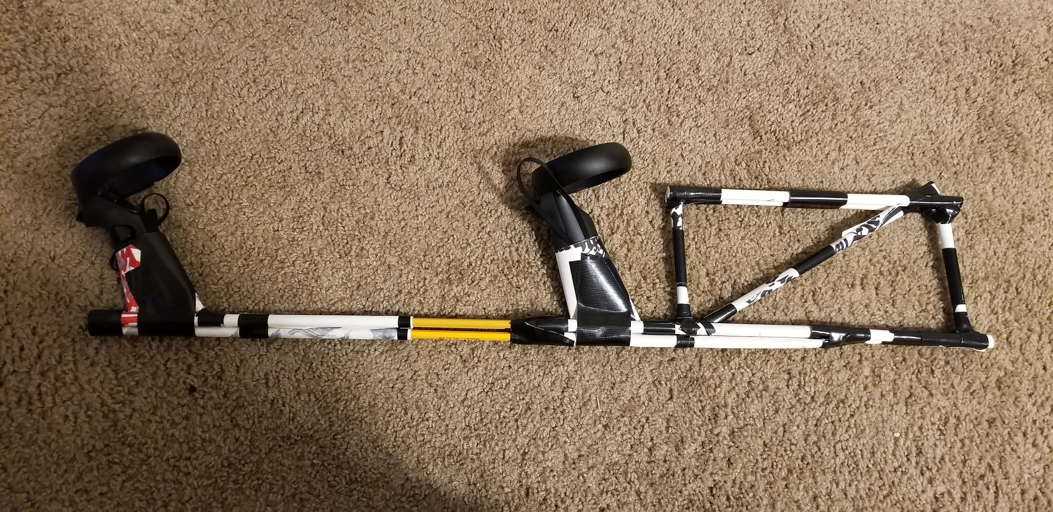 She may not be pretty but she's mine. Vr gun stock made from paper and