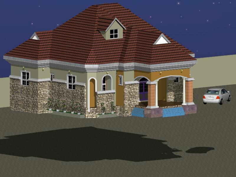 comfortable 4 bedrooms bungalow built in a half plot of land. Guys i