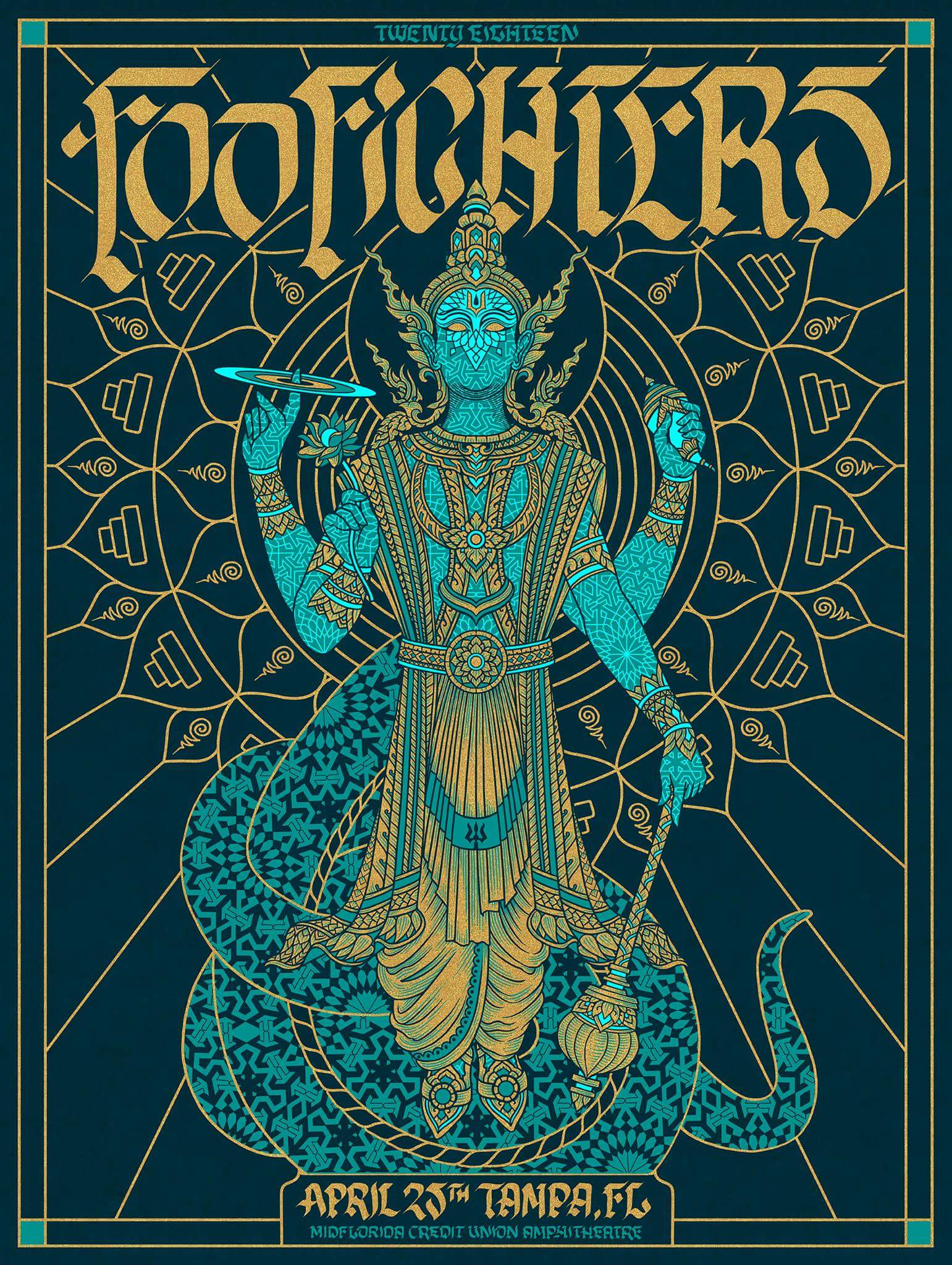 Foo Fighters' poster for Tampa, FL r/Currentlytripping