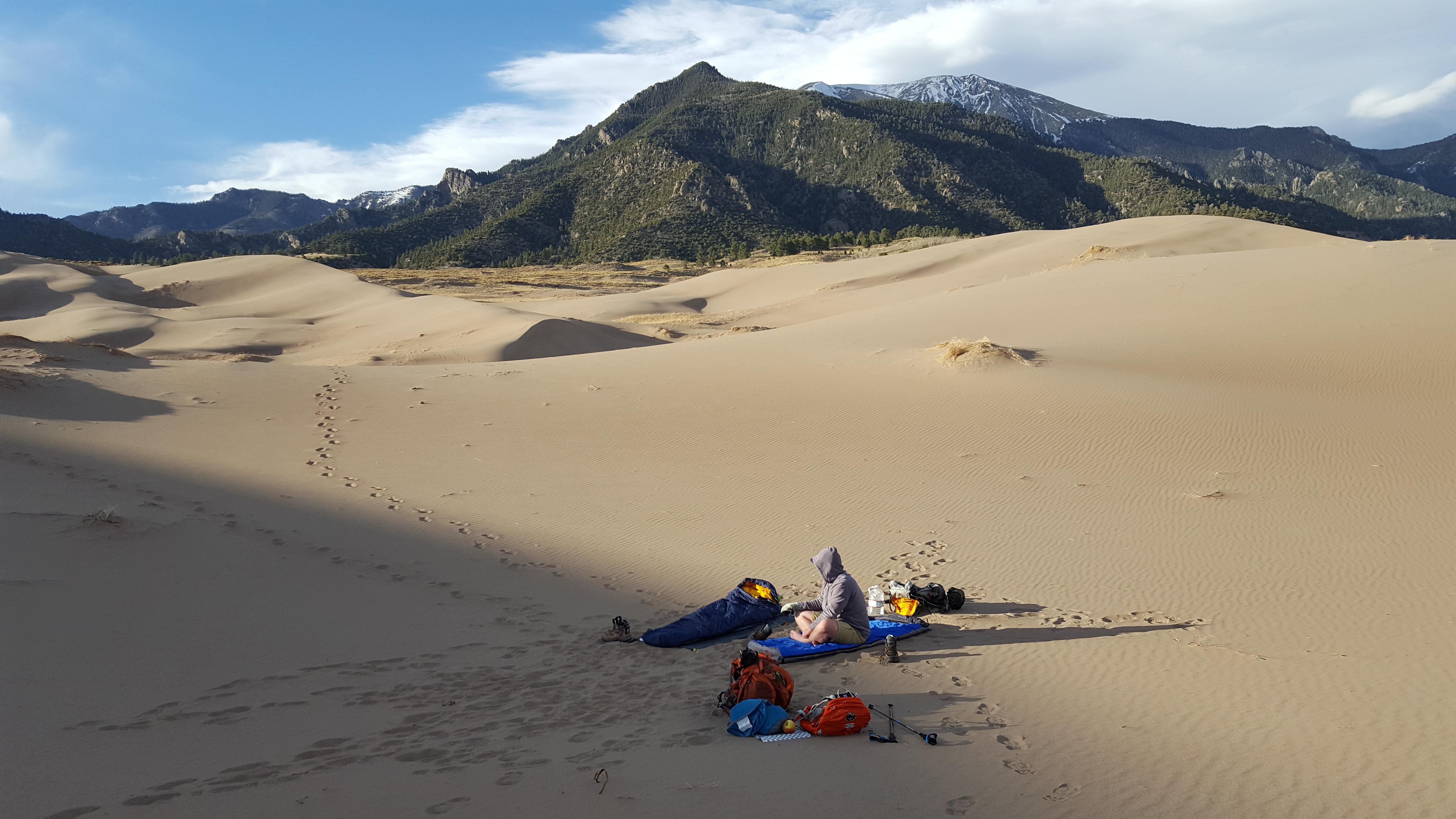 Camping in Colorado's Sand Dunes back in April. Just an unbelievable
