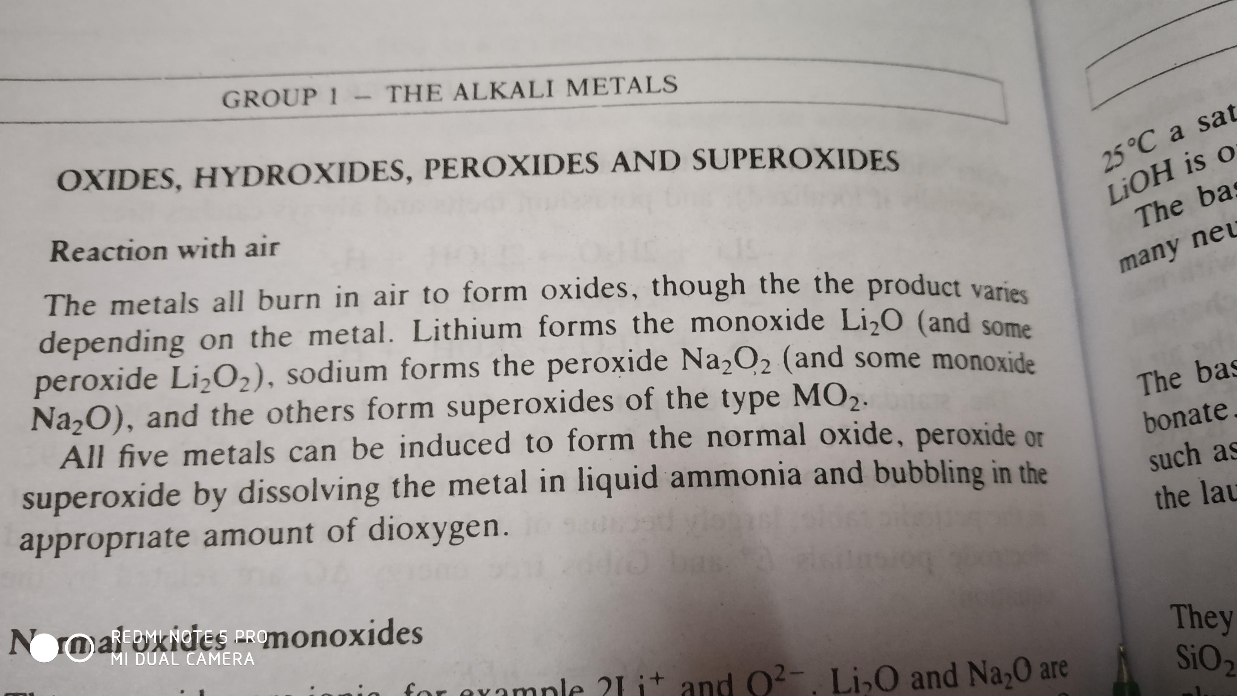 Group 1 superoxides in ammonia? Why don't group 1 element form