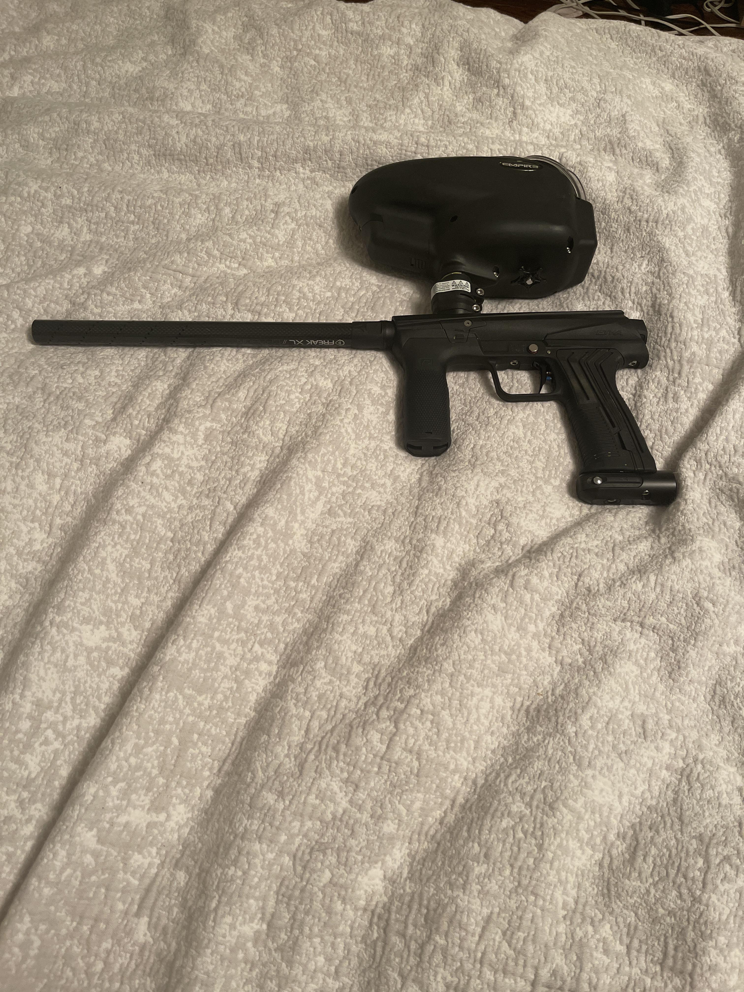 Emek 100 with POPS ASA, Inception Designs Fang trigger, Freak XL Carbon