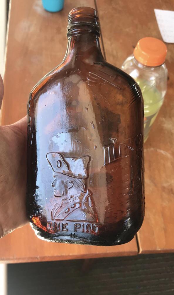 cool liquor bottle I dug up today AntiqueBottles