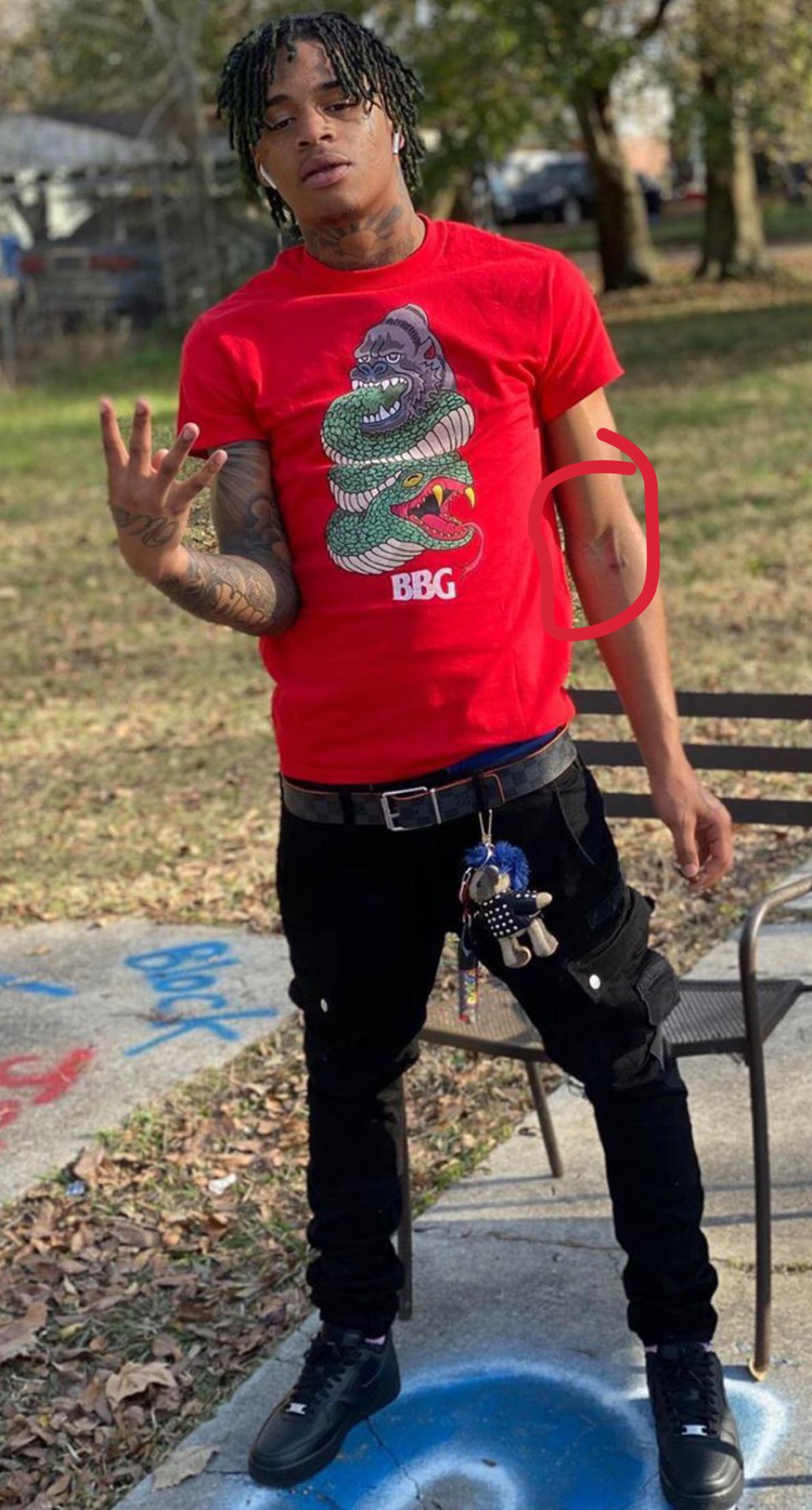 Here you see the spot where baby joe shoots up the heroin, You get a