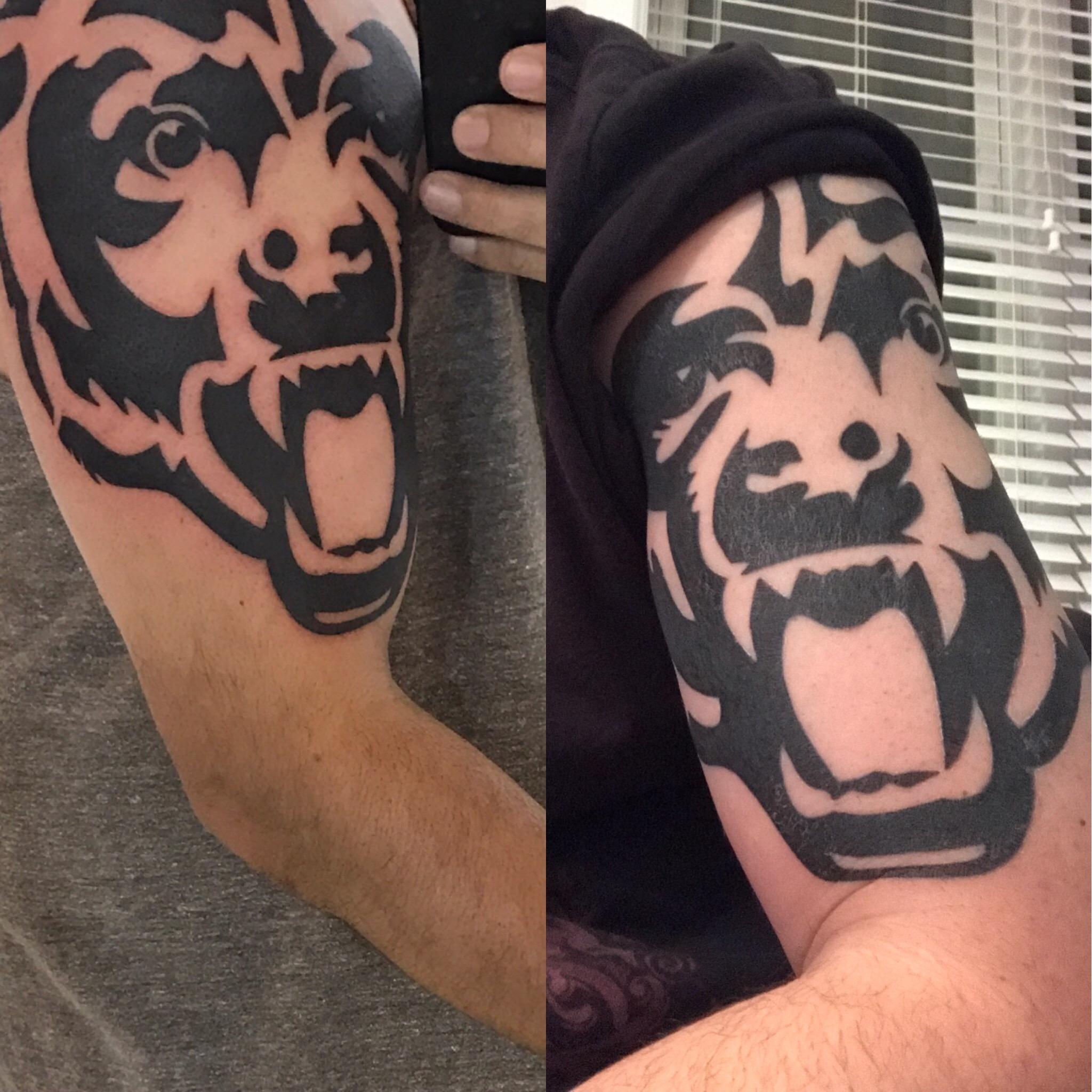 Bears Tattoo by Josh Clay Royal Flesh, chicago tattoos