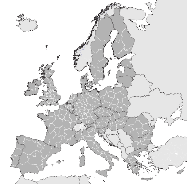 NUTS2 regions EU27 as valid until 2014 [609x600] r/MapPorn