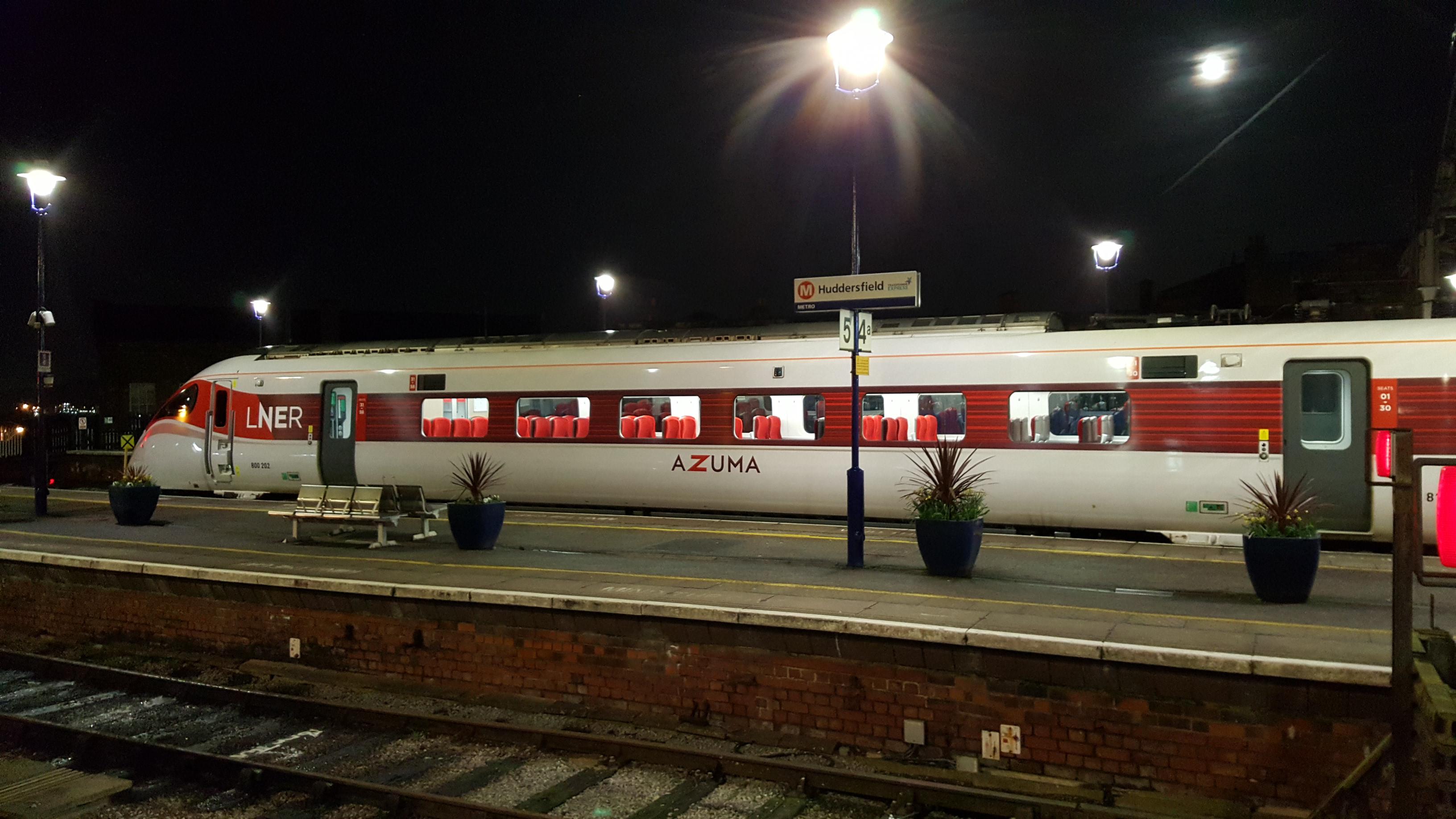 LNER AZUMA parked up at Huddersfield uktrains