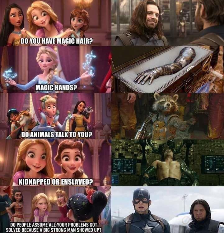 Bucky Barnes is a Disney Princess r/marvelmemes