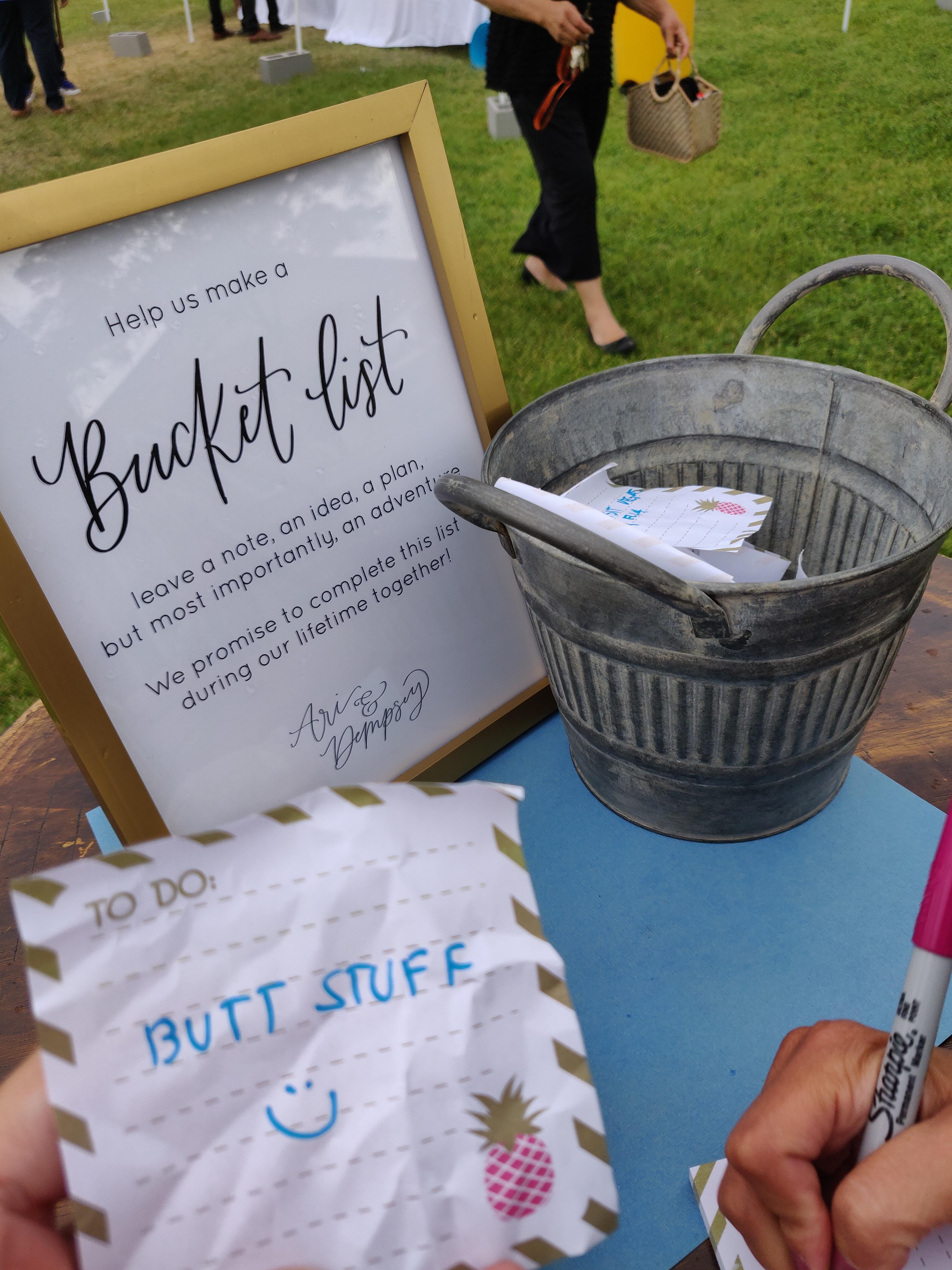 Blursed wholesome wedding bucket list suggestion. r/blursedimages