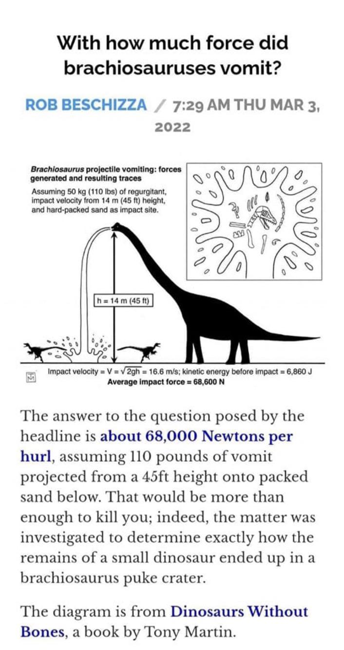 Brachiosaurus Projectile Vomit GettinSpooky