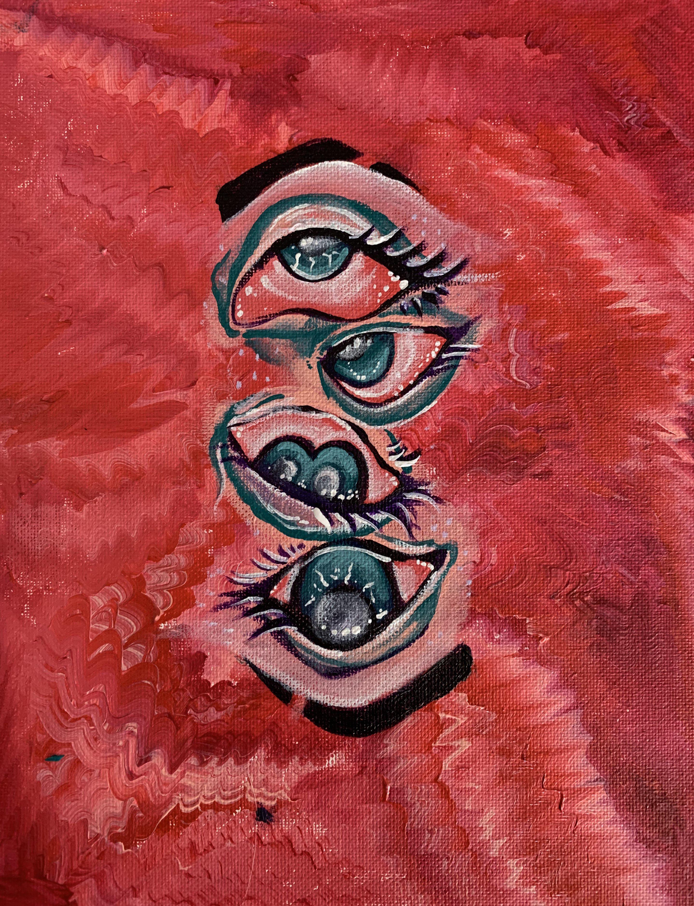 I have an obsession with painting eyeballs r/acrylicpainting