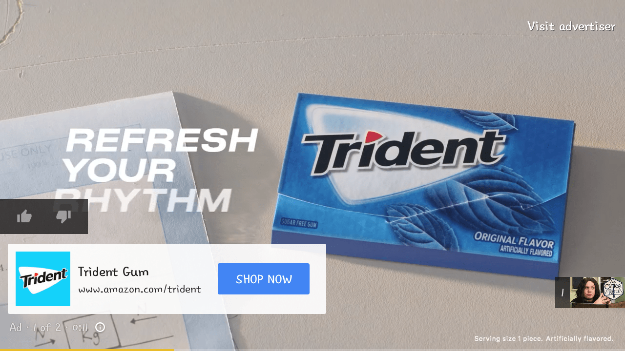 This ad has the Unus Annus clock ticking in the background it gave me