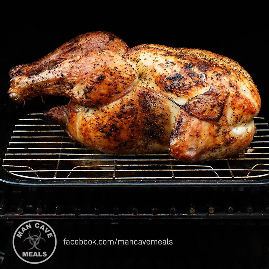 I roasted several whole chickens this week on the Traeger pellet grill