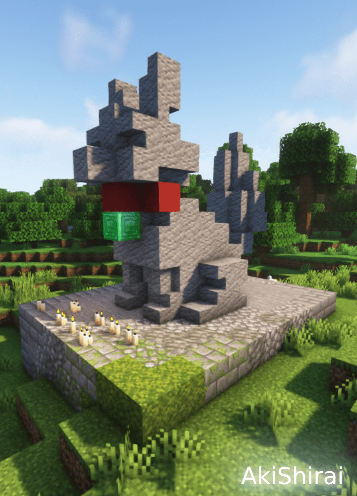 Japanese Style Kitsune Statue! r/Minecraftbuilds