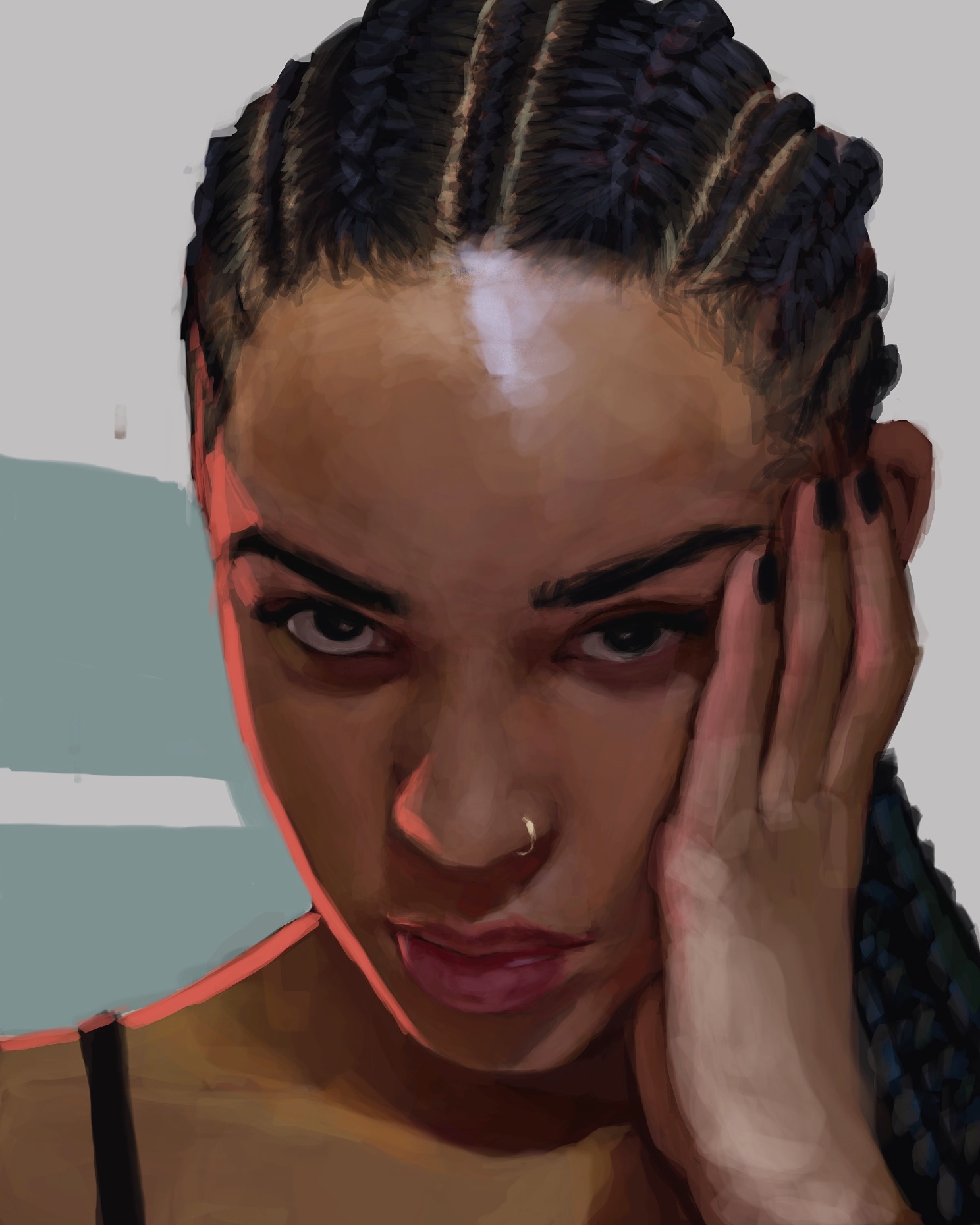 Emo girl by me, digital, 2020 r/Art