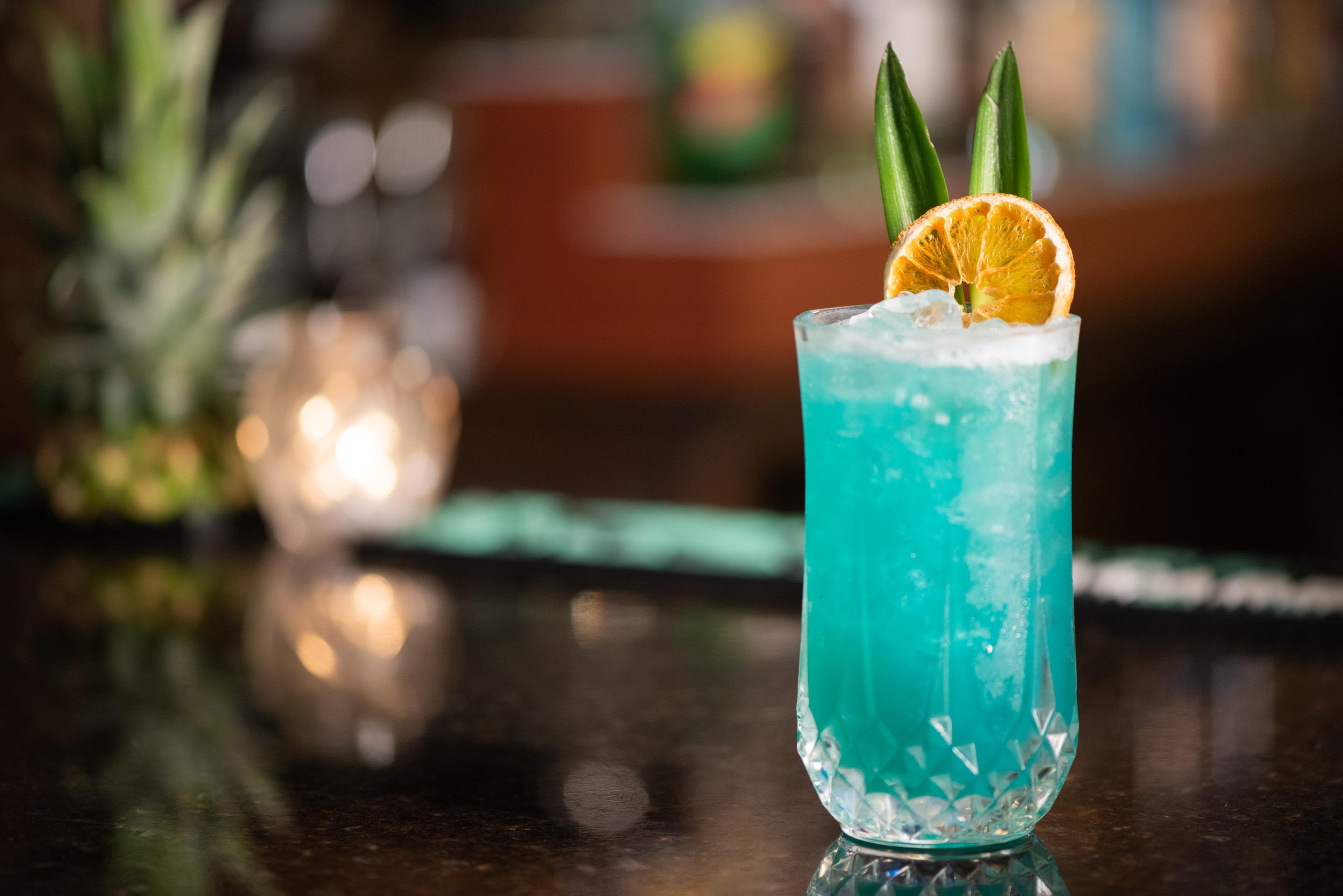 “Blue Myself Pineapple rum, silver rum, curaçao, agave. r/cocktails