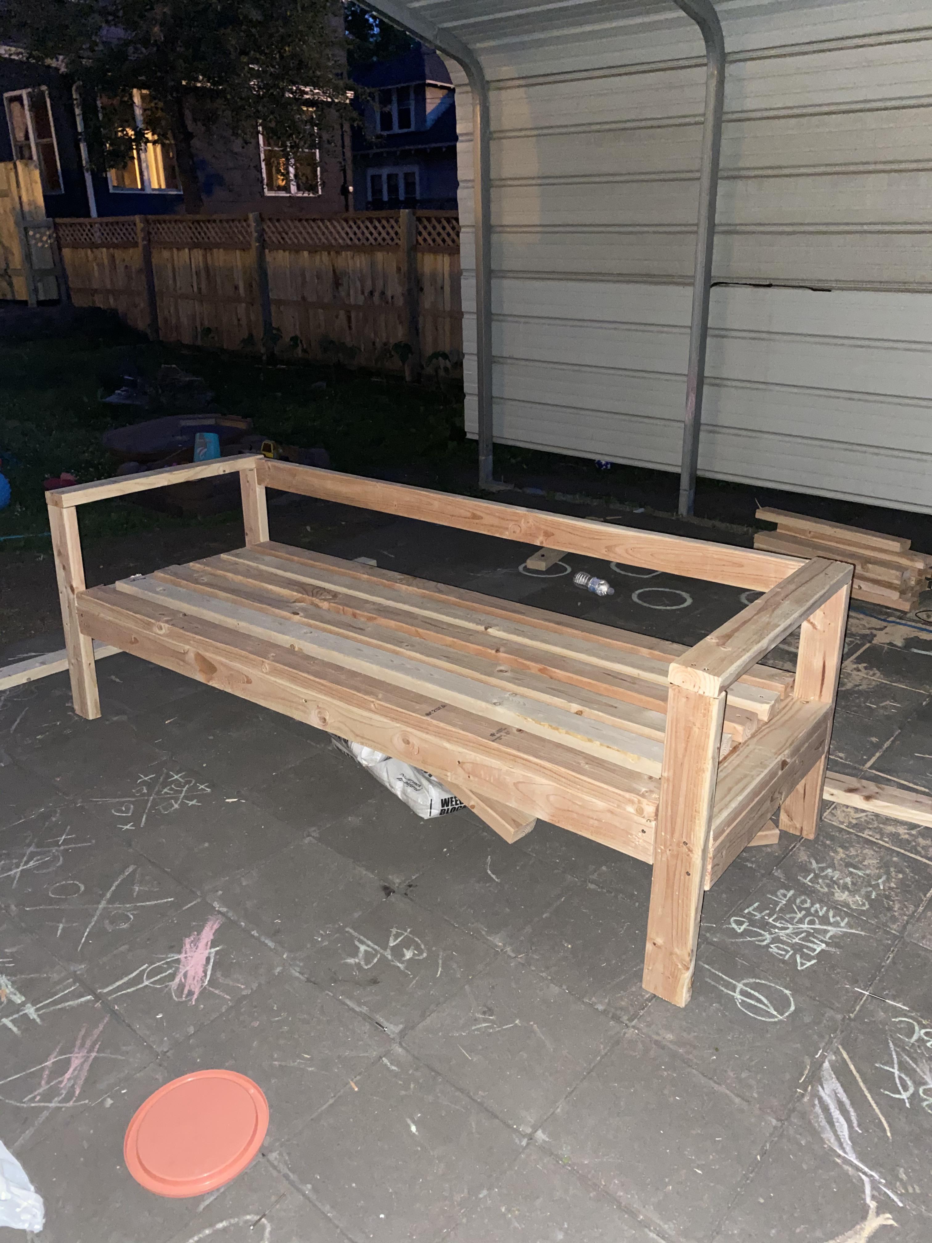 Patio Furniture Op's wife made. (from r/frugal by u/iCant_Stanz_Ya